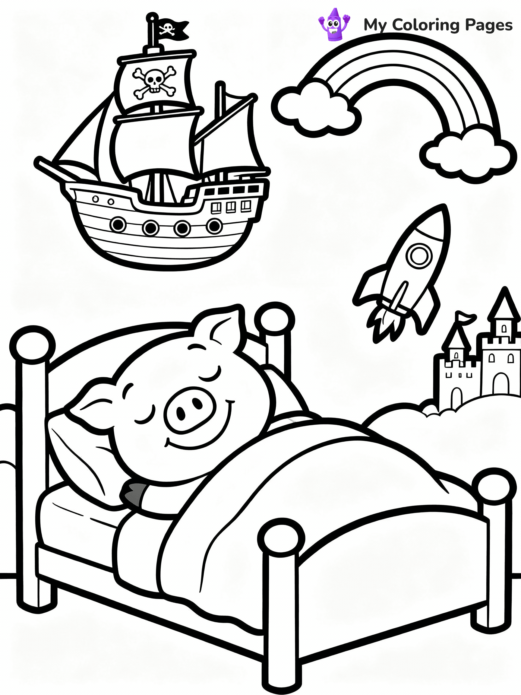 Pig Coloring Pages - 25