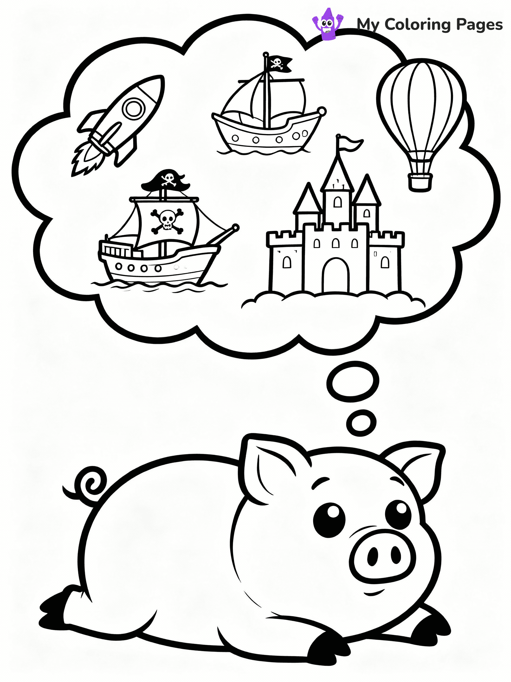 Pig Coloring Pages - 21