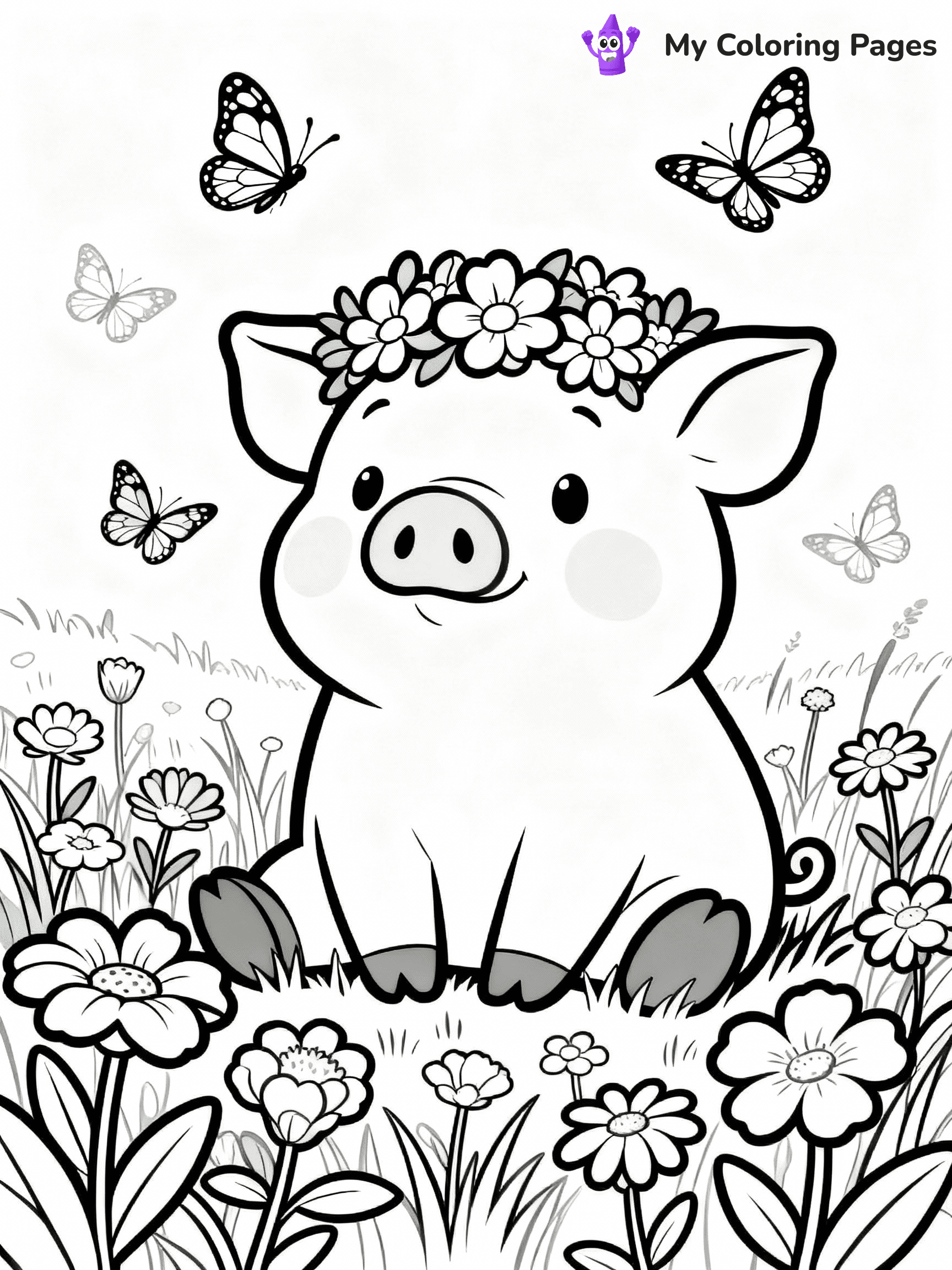 Pig Coloring Pages - 19