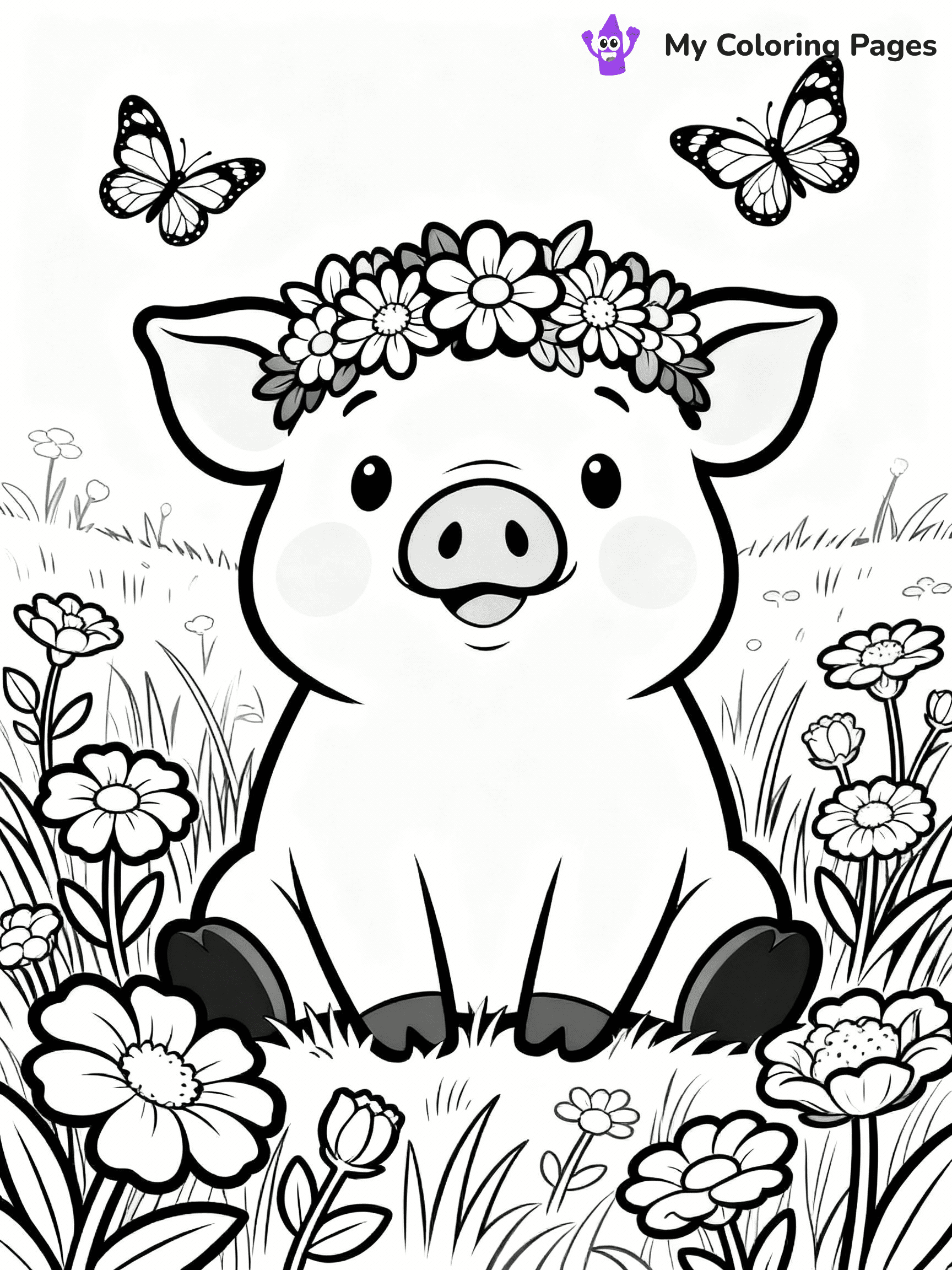 Pig Coloring Pages - 17