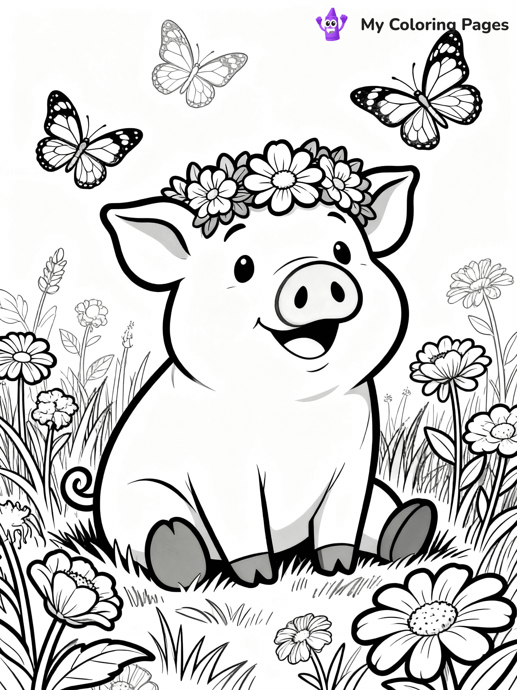 Pig Coloring Pages - 12