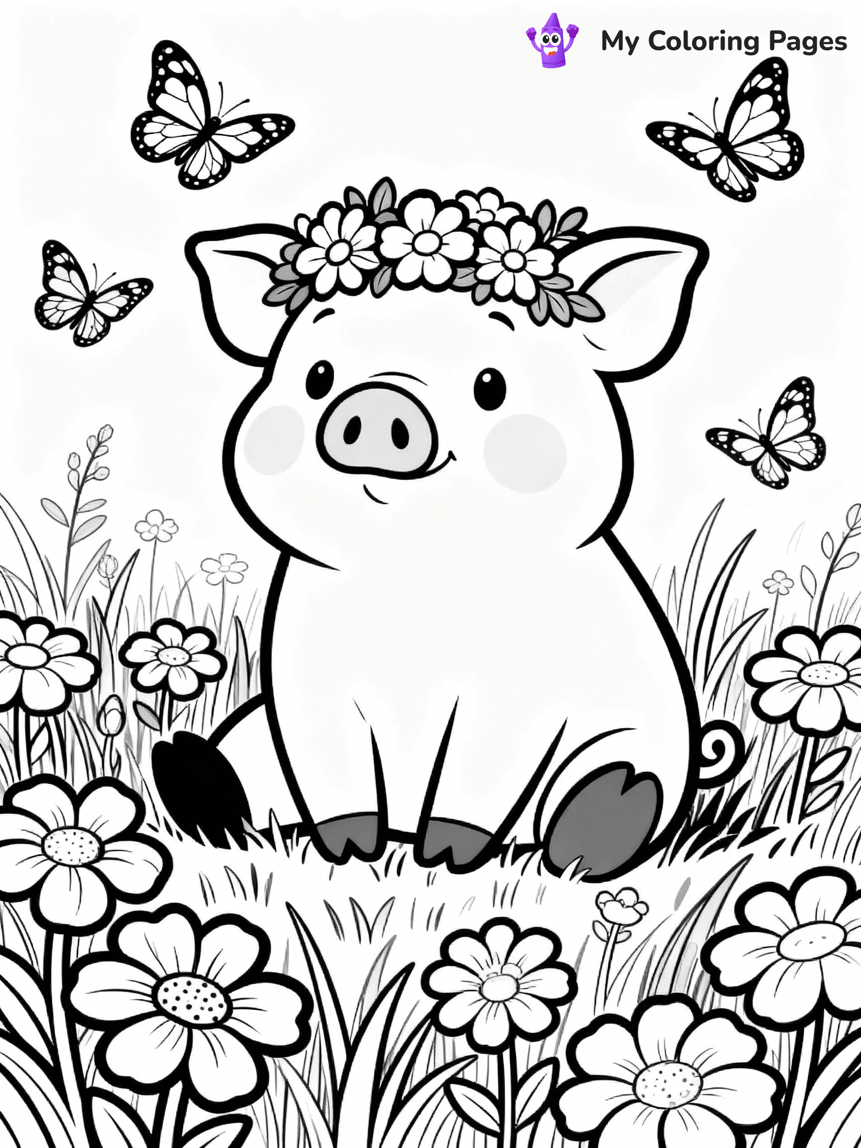 Pig Coloring Pages - 11