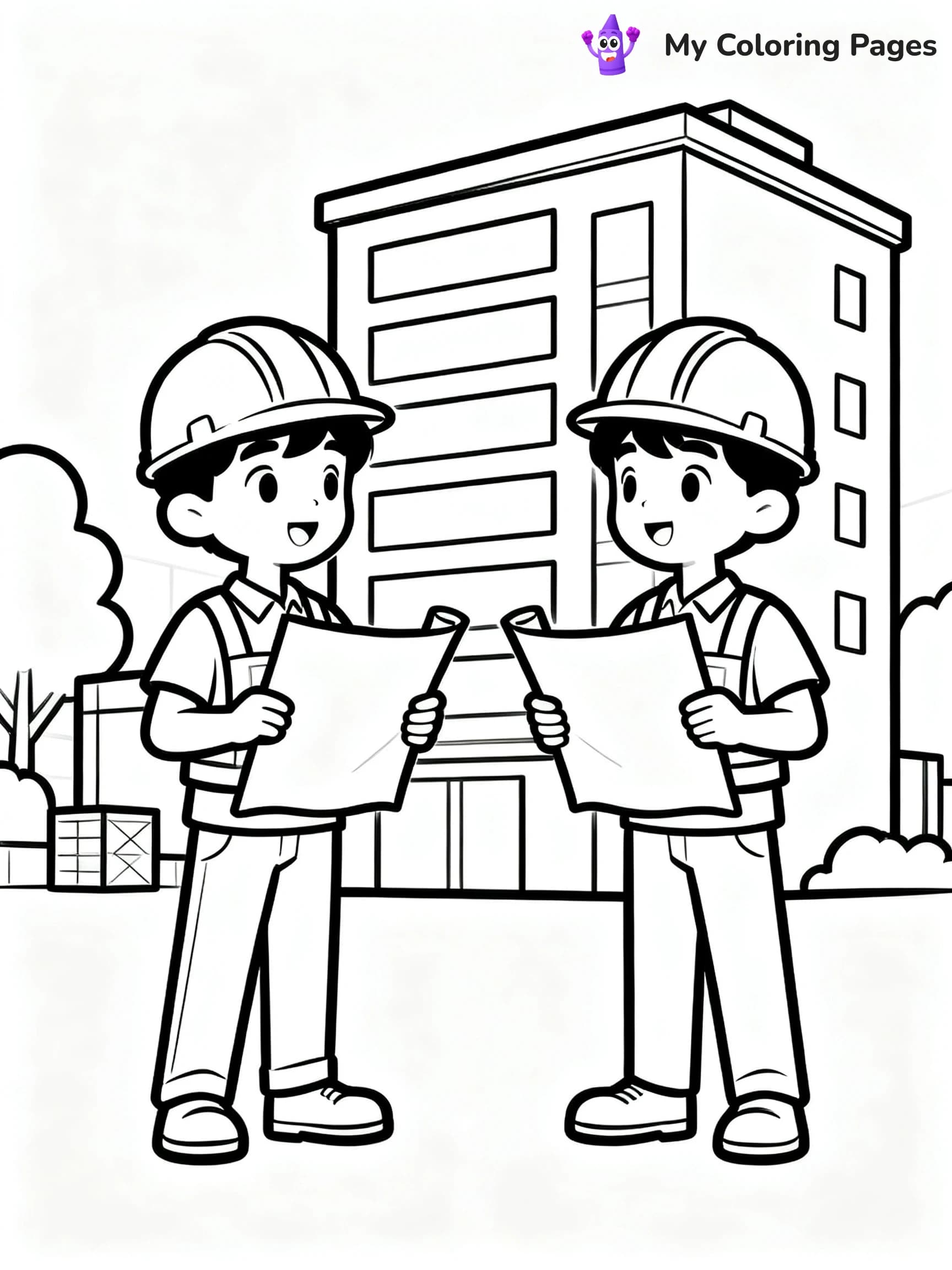Construction Site Coloring Pages - 9