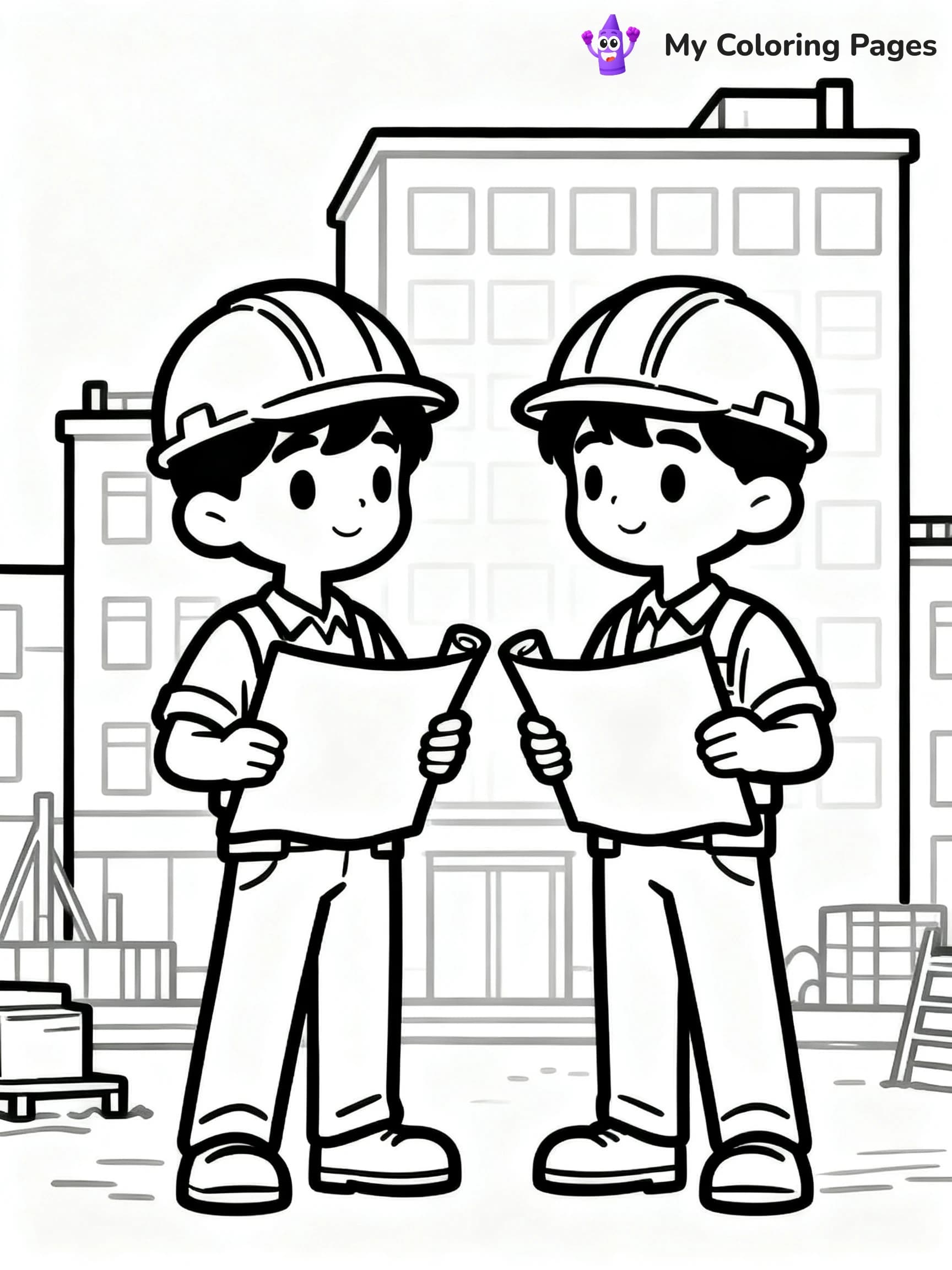 Construction Site Coloring Pages - 7