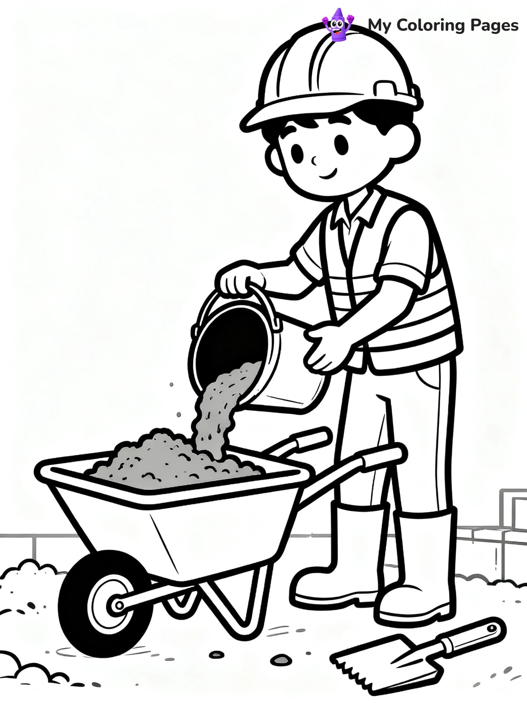 Construction Site Coloring Pages - 1