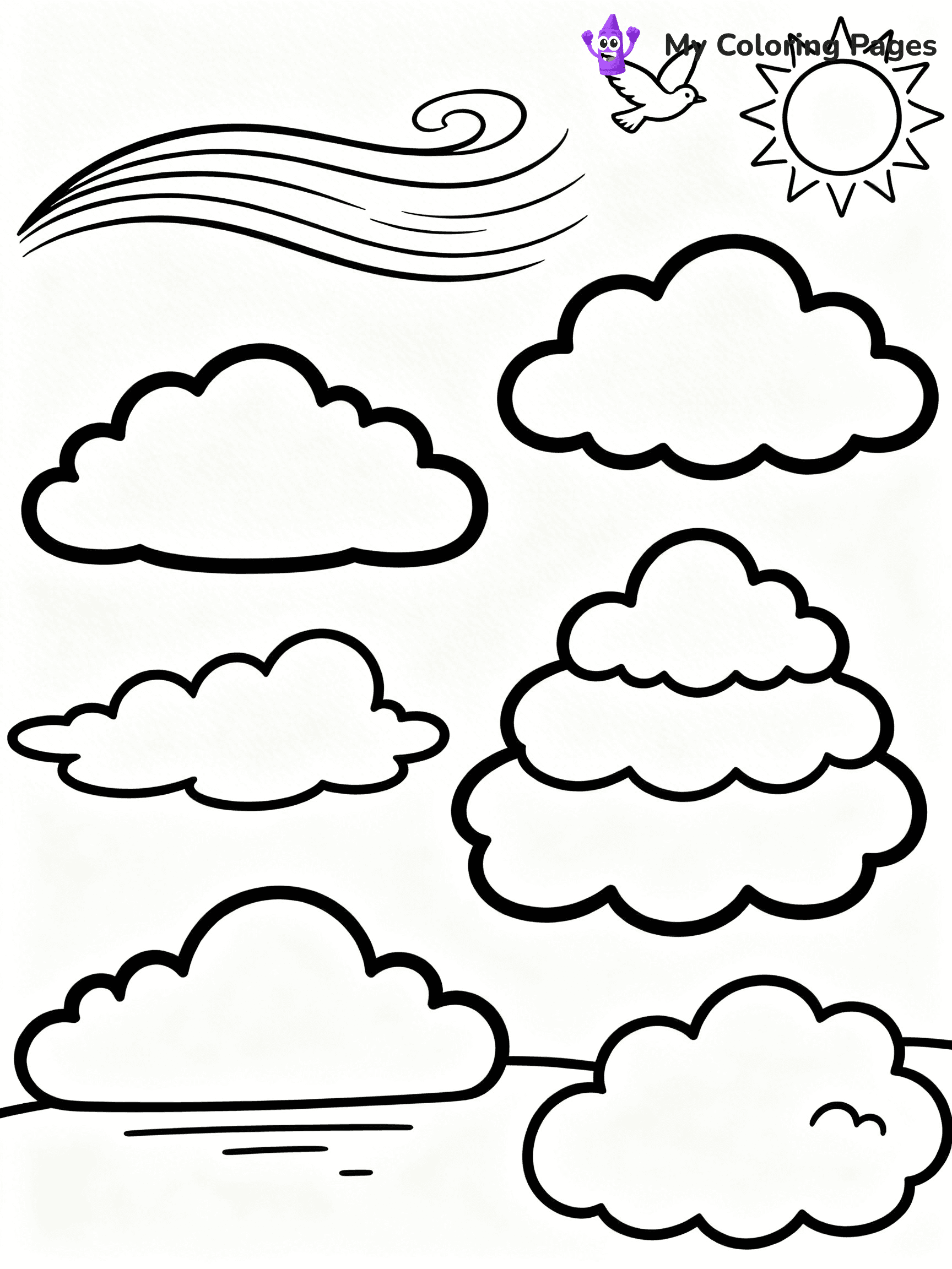 Cloud Coloring Pages - 12