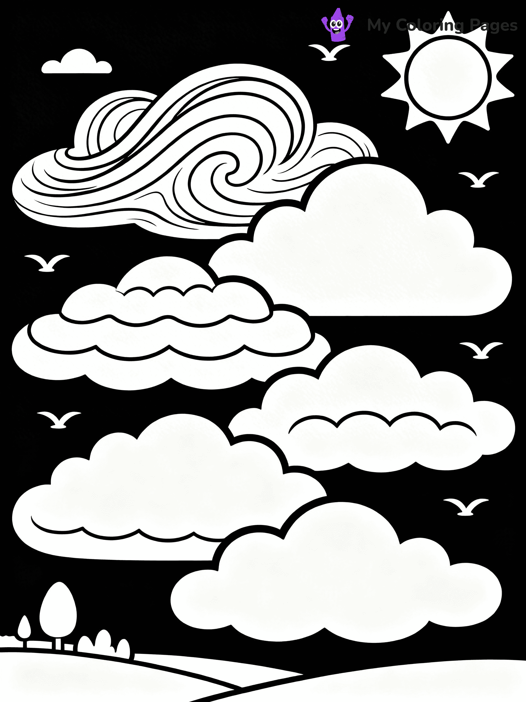 Cloud Coloring Pages - 11