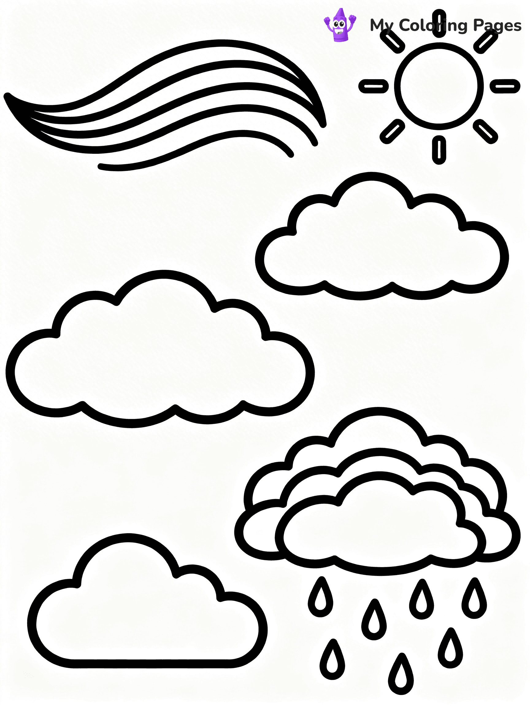 Cloud Coloring Pages - 10