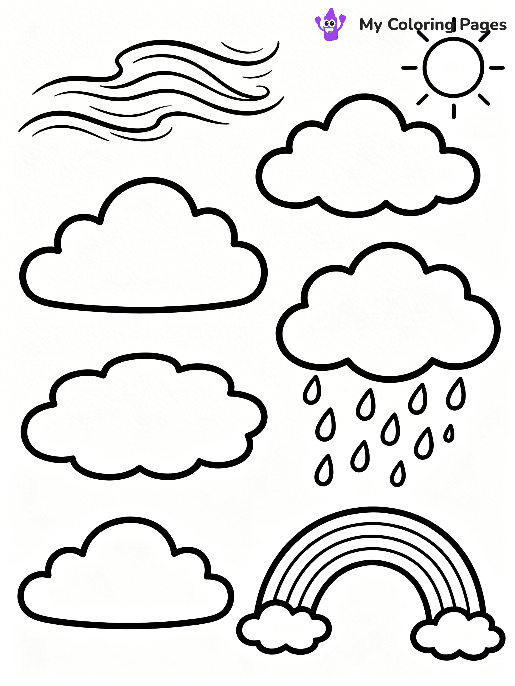 Cloud Coloring Pages - 8