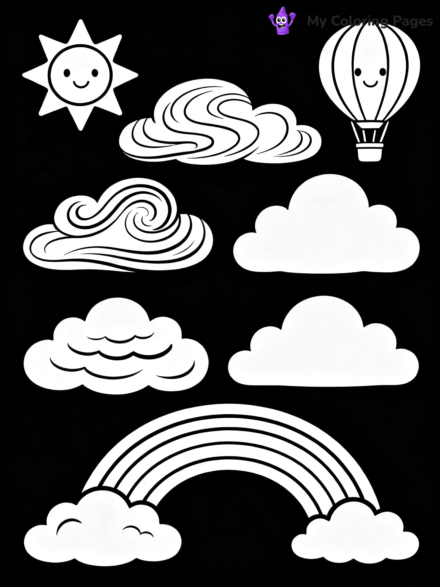 Cloud Coloring Pages - 7
