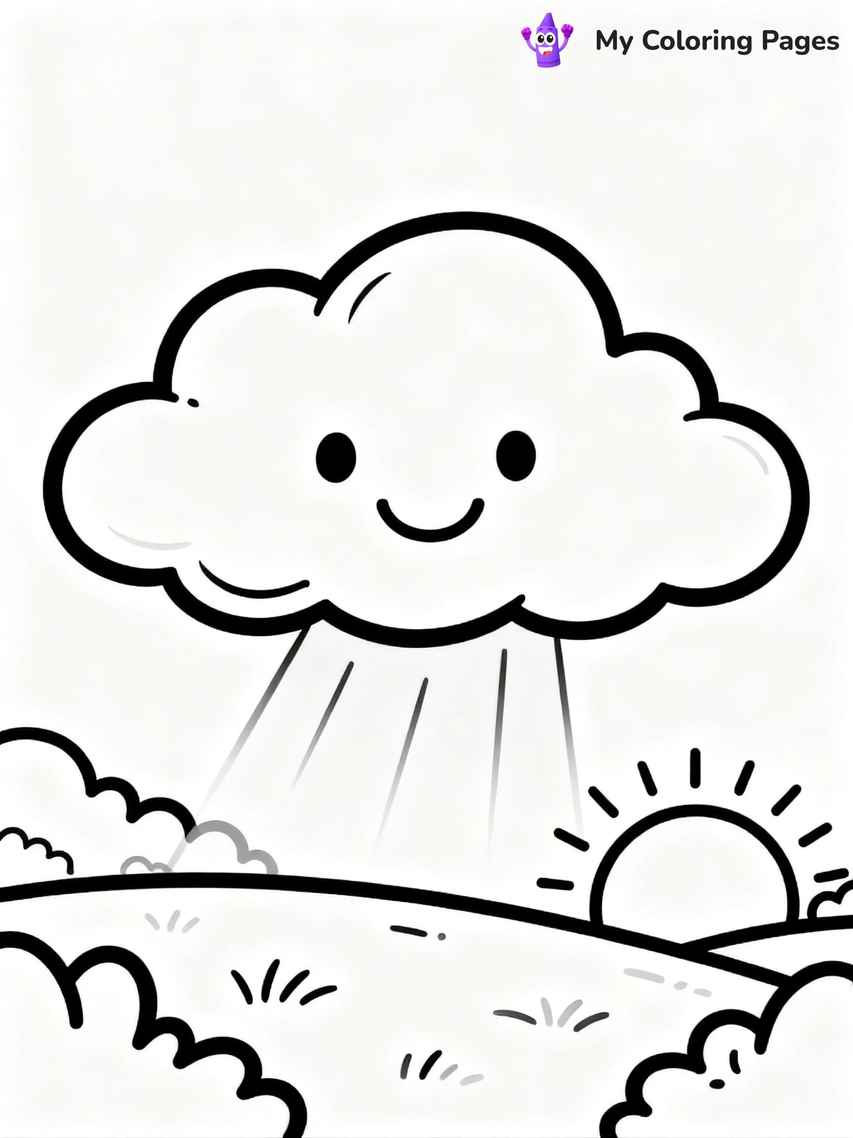 Cloud Coloring Pages - 6