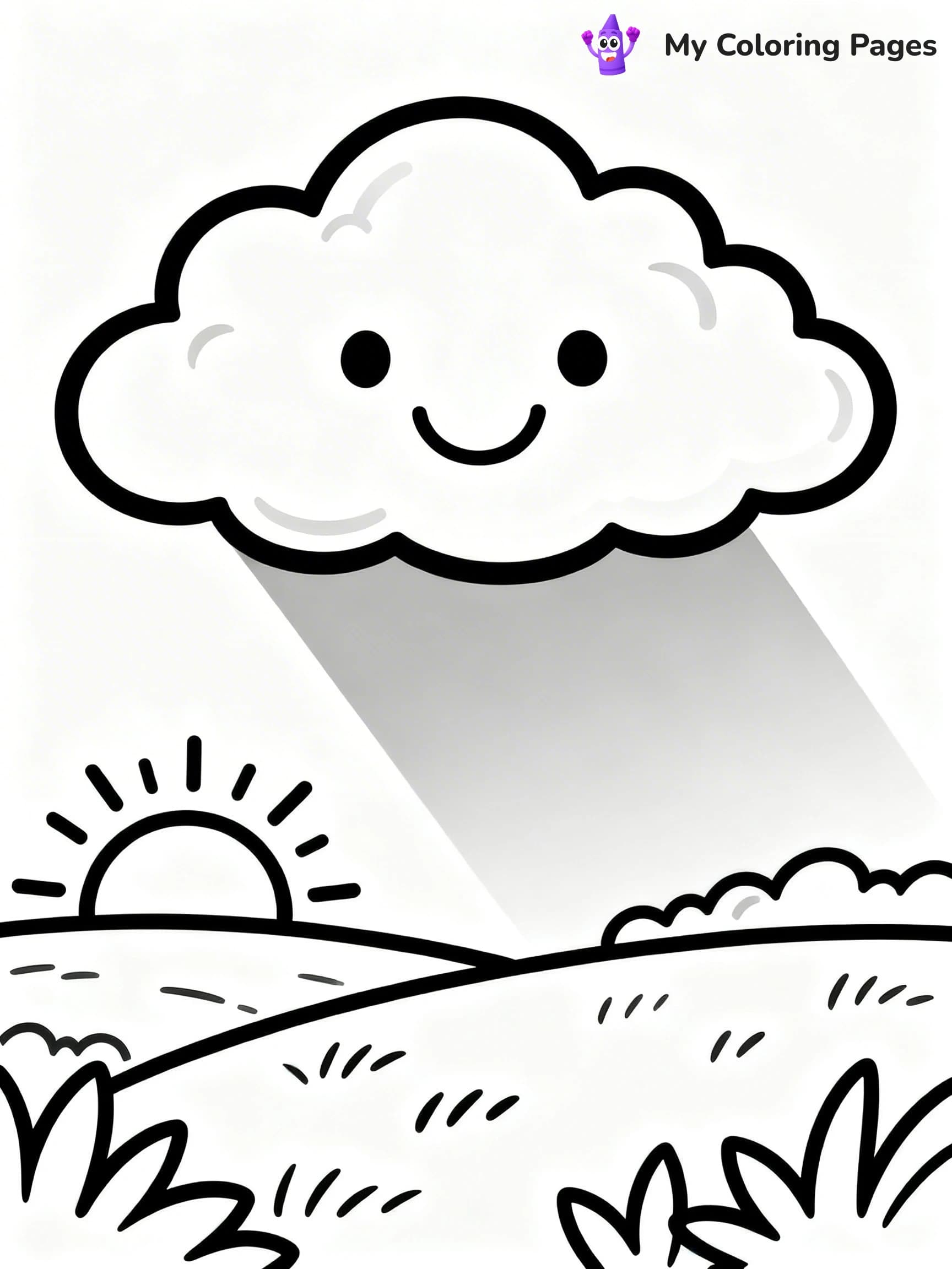 Cloud Coloring Pages - 4