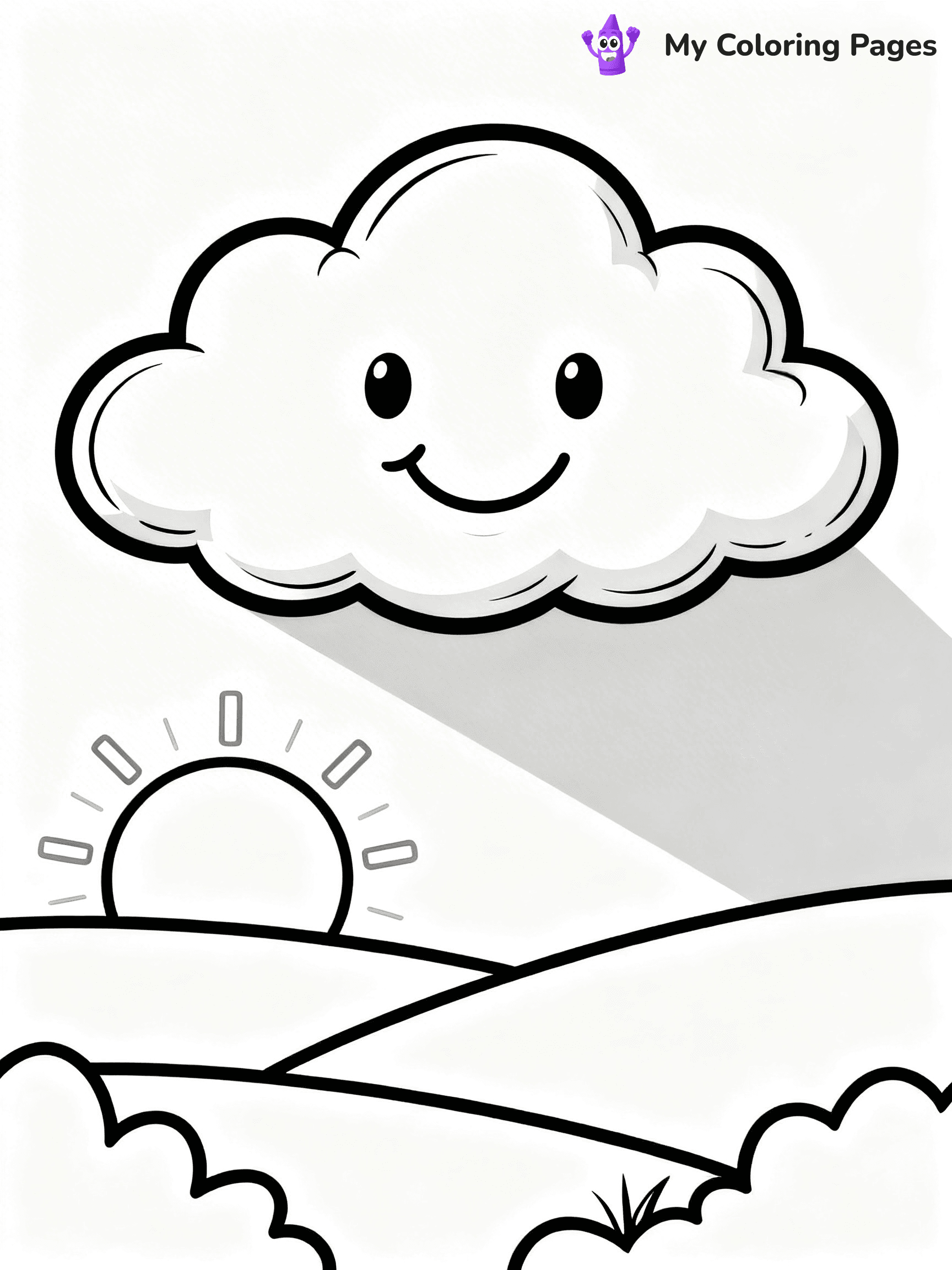 Cloud Coloring Pages - 1