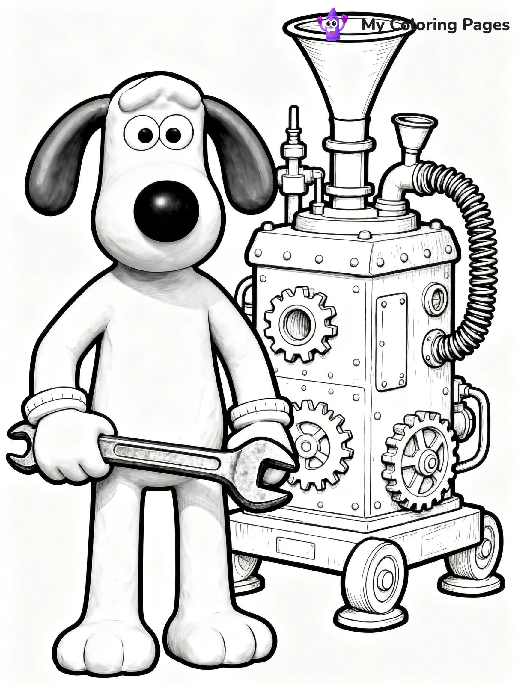 Wallace and Gromit Coloring Pages - 17
