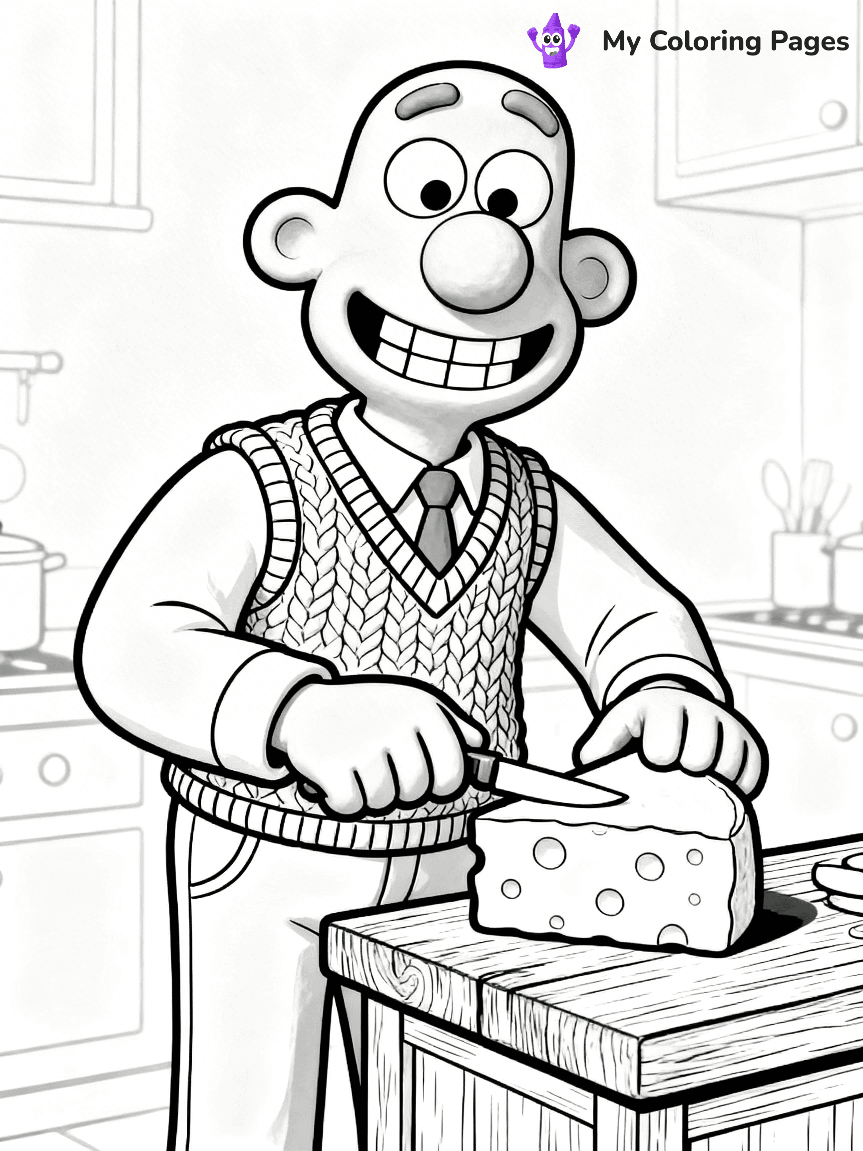 Wallace and Gromit Coloring Pages - 12