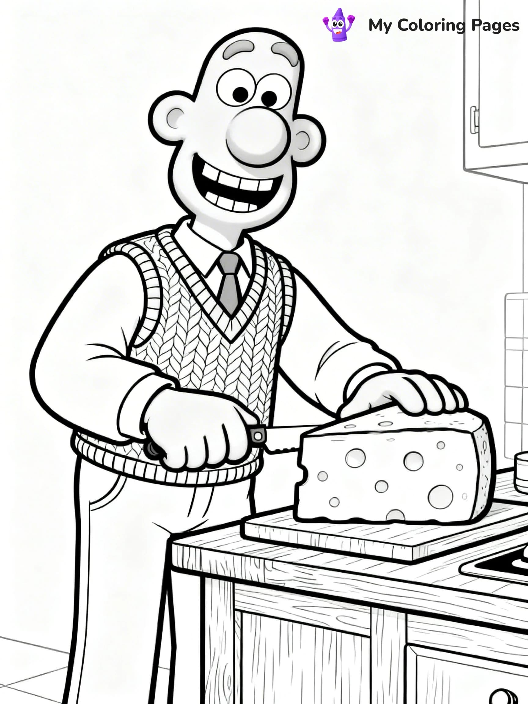 Wallace and Gromit Coloring Pages - 11