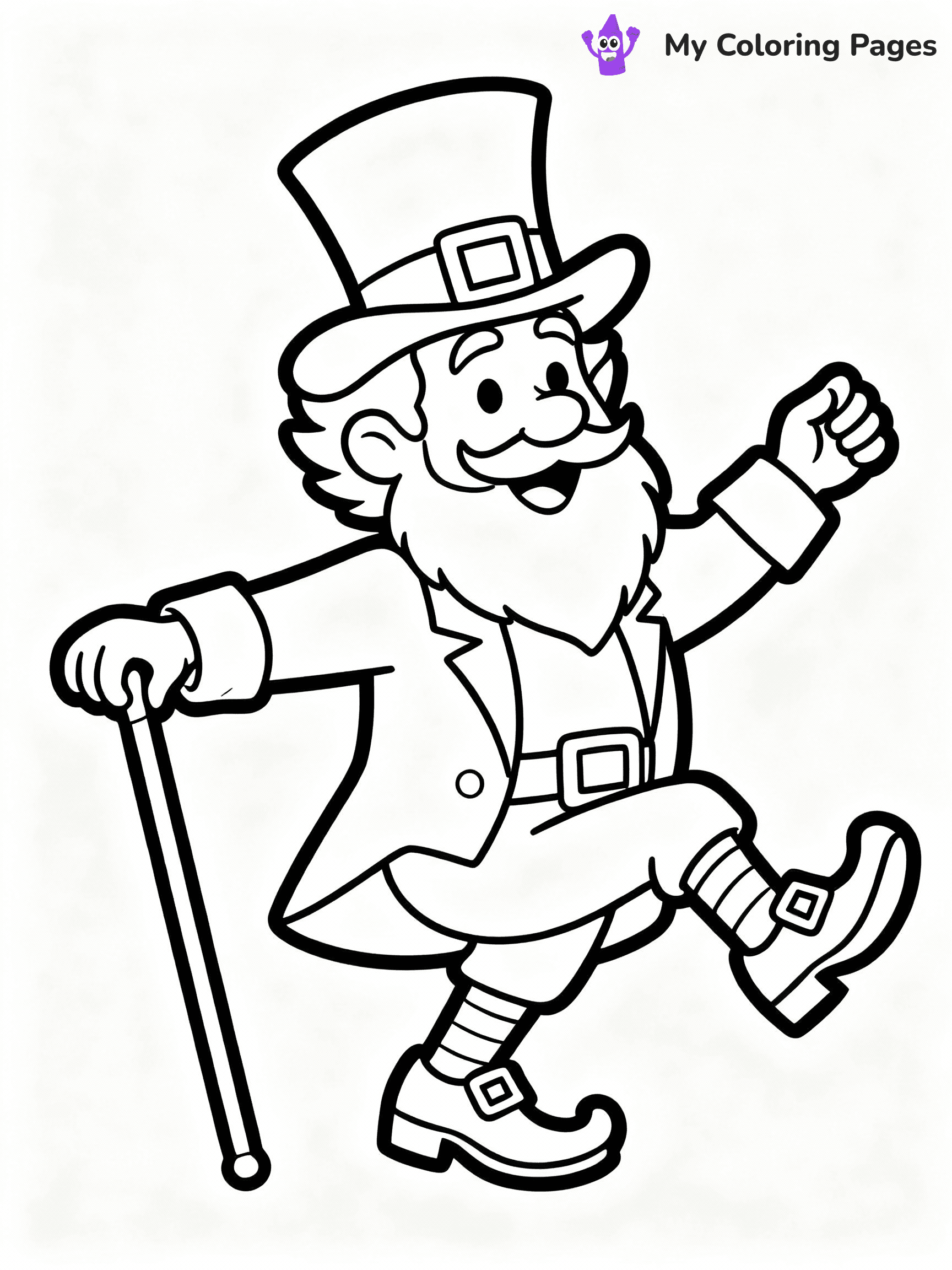 ⚠️ CRITICAL REQUIREMENT - ABSOLUTE BLACK AND WHITE ONLY ⚠️
This MUST be a BLACK AND WHITE line drawing ONLY. NO COLORS whatsoever.
- ONLY pure black lines (#000000) on pure white background (#FFFFFF)
- ABSOLUTELY NO colors, NO shading, NO gradients, NO grayscale
- If there are ANY colors in the output, the image is REJECTED
- This is a COLORING PAGE - meant to be COLORED IN by children
- The output must be UNCOLORED line art ready for coloring
⚠️ SUBJECT TO DRAW: Leprechaun dancing with a cane, wearing a top hat and buckled shoes, whimsical line art style
(REMEMBER: Output must be BLACK AND WHITE line art only, NOT colored!)
# COLORING PAGE: BLACK OUTLINES ONLY - WHITE BACKGROUND MANDATORY
Create a **coloring book page** using EXACTLY two values: black lines, white space.
## NON-NEGOTIABLE BINARY RULES
- **ONLY #000000 (black) and #FFFFFF (white)** - NO other values exist
- **EVERY PIXEL = BLACK OR WHITE** - no gray/shading/antialiasing
- **WHITE BACKGROUND MANDATORY** - entire canvas stays white
- **ALL SHAPES HOLLOW** - everything is empty outlines waiting to be colored
- **FORBIDDEN:** fills, shading, gradients, patterns, textures, colors
- **NO SOLID REGIONS** - if it's not a thin line, it's wrong
## Universal Line Standards
- Black outlines ONLY - thin, uniform weight
- Every shape completely empty inside
- Closed contours suitable for coloring
- Simple flat illustration - zero depth/3D/realism
- **Style:** Whimsical Doodle Art Alley - rounded, friendly outlines (unless specified)
## Everything = Outline Only
- Characters/animals: hollow shapes
- Objects/clothing: empty contours
- Backgrounds/scenery: line work only
- Natural elements: outlined forms
- Dark/night areas: don't exist (use outlined symbols)
- Textures/patterns: convert to simple lines
## The Test
Can a child color EVERY white space with crayons? If any area is pre-filled/shaded/gray or colored in, it FAILS. Every shape must be waiting to receive color.
**FINAL OUTPUT**: Binary coloring page. Black lines define shapes. White spaces ready for coloring. Nothing else exists. No exceptions. Print-ready.
⚠️ FINAL REMINDER: Draw the subject "Leprechaun dancing with a cane, wearing a top hat and buckled shoes, whimsical line art style" as BLACK AND WHITE line art. Zero colors in output.