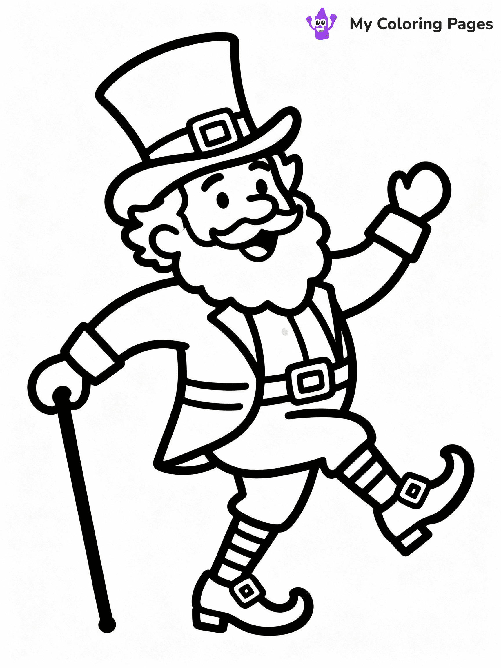 ⚠️ CRITICAL REQUIREMENT - ABSOLUTE BLACK AND WHITE ONLY ⚠️
This MUST be a BLACK AND WHITE line drawing ONLY. NO COLORS whatsoever.
- ONLY pure black lines (#000000) on pure white background (#FFFFFF)
- ABSOLUTELY NO colors, NO shading, NO gradients, NO grayscale
- If there are ANY colors in the output, the image is REJECTED
- This is a COLORING PAGE - meant to be COLORED IN by children
- The output must be UNCOLORED line art ready for coloring
⚠️ SUBJECT TO DRAW: Leprechaun dancing with a cane, wearing a top hat and buckled shoes, whimsical line art style
(REMEMBER: Output must be BLACK AND WHITE line art only, NOT colored!)
# COLORING PAGE: BLACK OUTLINES ONLY - WHITE BACKGROUND MANDATORY
Create a **coloring book page** using EXACTLY two values: black lines, white space.
## NON-NEGOTIABLE BINARY RULES
- **ONLY #000000 (black) and #FFFFFF (white)** - NO other values exist
- **EVERY PIXEL = BLACK OR WHITE** - no gray/shading/antialiasing
- **WHITE BACKGROUND MANDATORY** - entire canvas stays white
- **ALL SHAPES HOLLOW** - everything is empty outlines waiting to be colored
- **FORBIDDEN:** fills, shading, gradients, patterns, textures, colors
- **NO SOLID REGIONS** - if it's not a thin line, it's wrong
## Universal Line Standards
- Black outlines ONLY - thin, uniform weight
- Every shape completely empty inside
- Closed contours suitable for coloring
- Simple flat illustration - zero depth/3D/realism
- **Style:** Whimsical Doodle Art Alley - rounded, friendly outlines (unless specified)
## Everything = Outline Only
- Characters/animals: hollow shapes
- Objects/clothing: empty contours
- Backgrounds/scenery: line work only
- Natural elements: outlined forms
- Dark/night areas: don't exist (use outlined symbols)
- Textures/patterns: convert to simple lines
## The Test
Can a child color EVERY white space with crayons? If any area is pre-filled/shaded/gray or colored in, it FAILS. Every shape must be waiting to receive color.
**FINAL OUTPUT**: Binary coloring page. Black lines define shapes. White spaces ready for coloring. Nothing else exists. No exceptions. Print-ready.
⚠️ FINAL REMINDER: Draw the subject "Leprechaun dancing with a cane, wearing a top hat and buckled shoes, whimsical line art style" as BLACK AND WHITE line art. Zero colors in output.