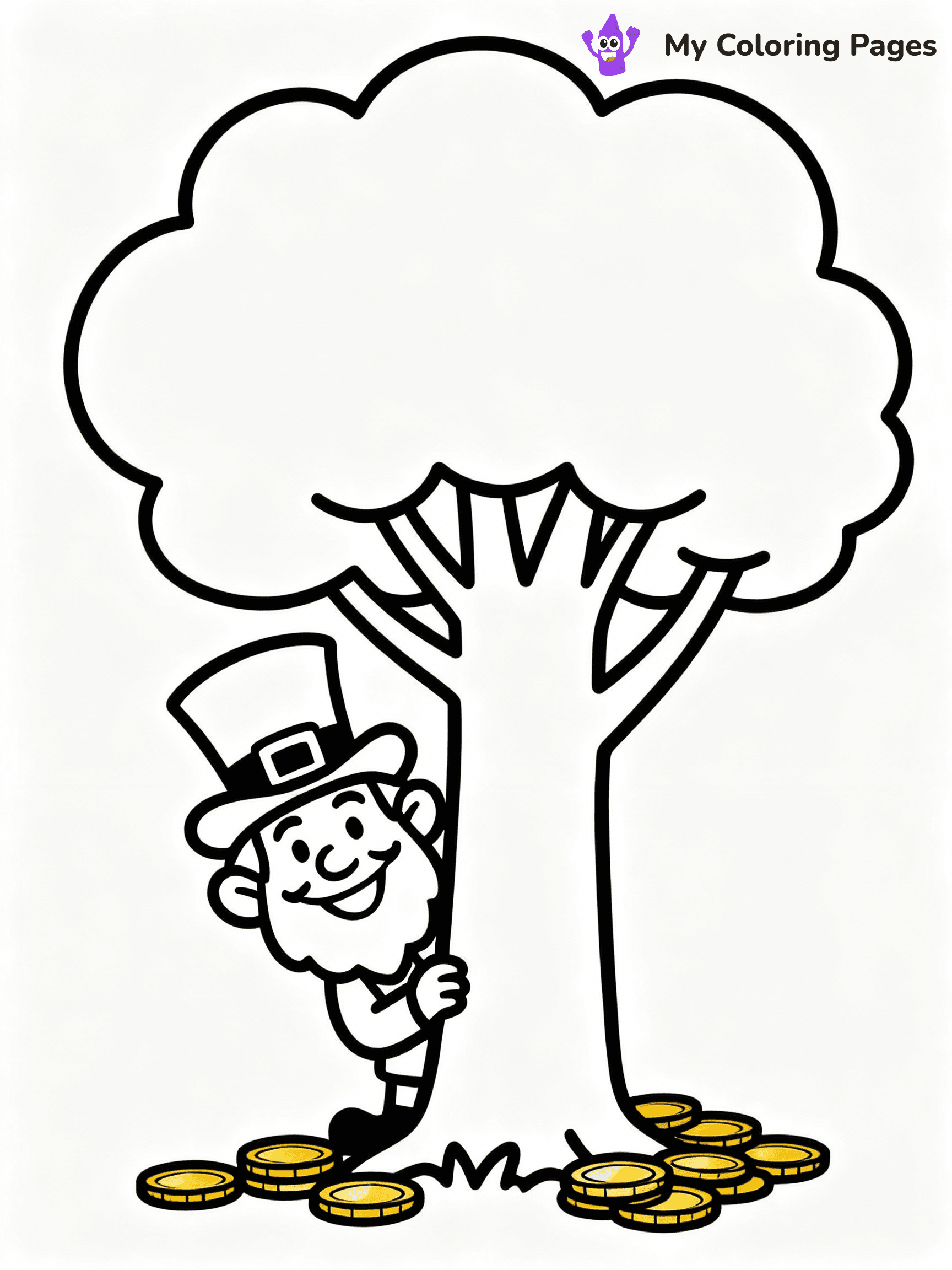 ⚠️ CRITICAL REQUIREMENT - ABSOLUTE BLACK AND WHITE ONLY ⚠️
This MUST be a BLACK AND WHITE line drawing ONLY. NO COLORS whatsoever.
- ONLY pure black lines (#000000) on pure white background (#FFFFFF)
- ABSOLUTELY NO colors, NO shading, NO gradients, NO grayscale
- If there are ANY colors in the output, the image is REJECTED
- This is a COLORING PAGE - meant to be COLORED IN by children
- The output must be UNCOLORED line art ready for coloring
⚠️ SUBJECT TO DRAW: Leprechaun hiding behind a tree, mischievous smile, gold coins scattered at the base, line art style
(REMEMBER: Output must be BLACK AND WHITE line art only, NOT colored!)
# COLORING PAGE: BLACK OUTLINES ONLY - WHITE BACKGROUND MANDATORY
Create a **coloring book page** using EXACTLY two values: black lines, white space.
## NON-NEGOTIABLE BINARY RULES
- **ONLY #000000 (black) and #FFFFFF (white)** - NO other values exist
- **EVERY PIXEL = BLACK OR WHITE** - no gray/shading/antialiasing
- **WHITE BACKGROUND MANDATORY** - entire canvas stays white
- **ALL SHAPES HOLLOW** - everything is empty outlines waiting to be colored
- **FORBIDDEN:** fills, shading, gradients, patterns, textures, colors
- **NO SOLID REGIONS** - if it's not a thin line, it's wrong
## Universal Line Standards
- Black outlines ONLY - thin, uniform weight
- Every shape completely empty inside
- Closed contours suitable for coloring
- Simple flat illustration - zero depth/3D/realism
- **Style:** Whimsical Doodle Art Alley - rounded, friendly outlines (unless specified)
## Everything = Outline Only
- Characters/animals: hollow shapes
- Objects/clothing: empty contours
- Backgrounds/scenery: line work only
- Natural elements: outlined forms
- Dark/night areas: don't exist (use outlined symbols)
- Textures/patterns: convert to simple lines
## The Test
Can a child color EVERY white space with crayons? If any area is pre-filled/shaded/gray or colored in, it FAILS. Every shape must be waiting to receive color.
**FINAL OUTPUT**: Binary coloring page. Black lines define shapes. White spaces ready for coloring. Nothing else exists. No exceptions. Print-ready.
⚠️ FINAL REMINDER: Draw the subject "Leprechaun hiding behind a tree, mischievous smile, gold coins scattered at the base, line art style" as BLACK AND WHITE line art. Zero colors in output.