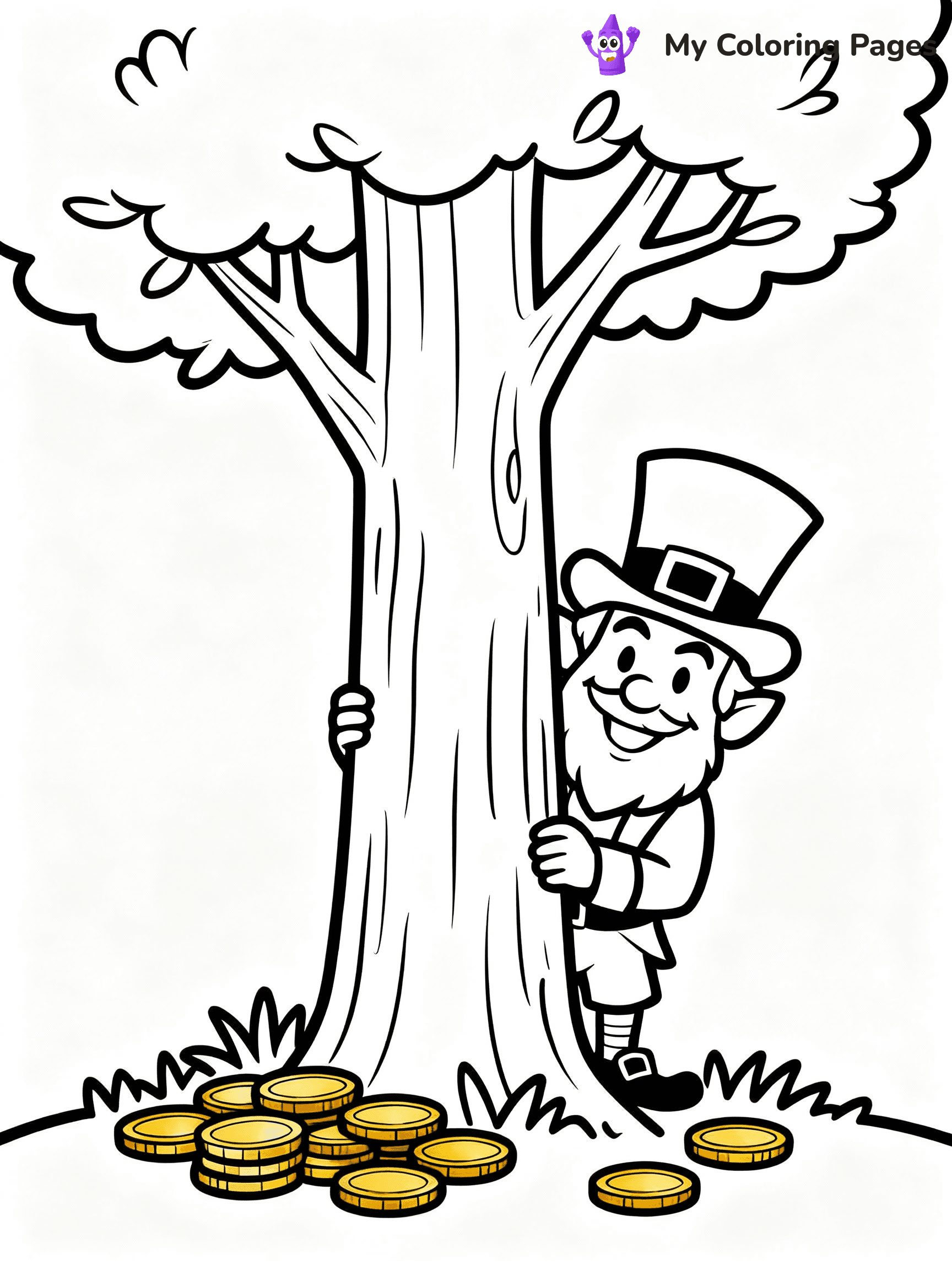 ⚠️ CRITICAL REQUIREMENT - ABSOLUTE BLACK AND WHITE ONLY ⚠️
This MUST be a BLACK AND WHITE line drawing ONLY. NO COLORS whatsoever.
- ONLY pure black lines (#000000) on pure white background (#FFFFFF)
- ABSOLUTELY NO colors, NO shading, NO gradients, NO grayscale
- If there are ANY colors in the output, the image is REJECTED
- This is a COLORING PAGE - meant to be COLORED IN by children
- The output must be UNCOLORED line art ready for coloring
⚠️ SUBJECT TO DRAW: Leprechaun hiding behind a tree, mischievous smile, gold coins scattered at the base, line art style
(REMEMBER: Output must be BLACK AND WHITE line art only, NOT colored!)
# COLORING PAGE: BLACK OUTLINES ONLY - WHITE BACKGROUND MANDATORY
Create a **coloring book page** using EXACTLY two values: black lines, white space.
## NON-NEGOTIABLE BINARY RULES
- **ONLY #000000 (black) and #FFFFFF (white)** - NO other values exist
- **EVERY PIXEL = BLACK OR WHITE** - no gray/shading/antialiasing
- **WHITE BACKGROUND MANDATORY** - entire canvas stays white
- **ALL SHAPES HOLLOW** - everything is empty outlines waiting to be colored
- **FORBIDDEN:** fills, shading, gradients, patterns, textures, colors
- **NO SOLID REGIONS** - if it's not a thin line, it's wrong
## Universal Line Standards
- Black outlines ONLY - thin, uniform weight
- Every shape completely empty inside
- Closed contours suitable for coloring
- Simple flat illustration - zero depth/3D/realism
- **Style:** Whimsical Doodle Art Alley - rounded, friendly outlines (unless specified)
## Everything = Outline Only
- Characters/animals: hollow shapes
- Objects/clothing: empty contours
- Backgrounds/scenery: line work only
- Natural elements: outlined forms
- Dark/night areas: don't exist (use outlined symbols)
- Textures/patterns: convert to simple lines
## The Test
Can a child color EVERY white space with crayons? If any area is pre-filled/shaded/gray or colored in, it FAILS. Every shape must be waiting to receive color.
**FINAL OUTPUT**: Binary coloring page. Black lines define shapes. White spaces ready for coloring. Nothing else exists. No exceptions. Print-ready.
⚠️ FINAL REMINDER: Draw the subject "Leprechaun hiding behind a tree, mischievous smile, gold coins scattered at the base, line art style" as BLACK AND WHITE line art. Zero colors in output.