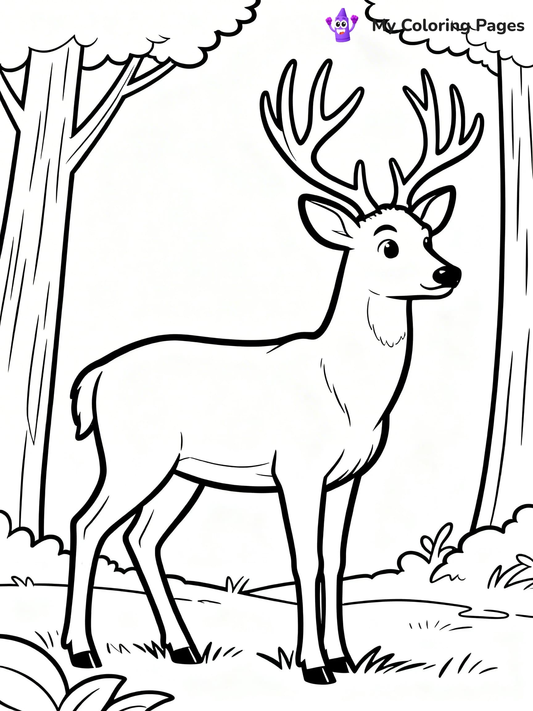 White Tailed Deer Coloring Pages - 19