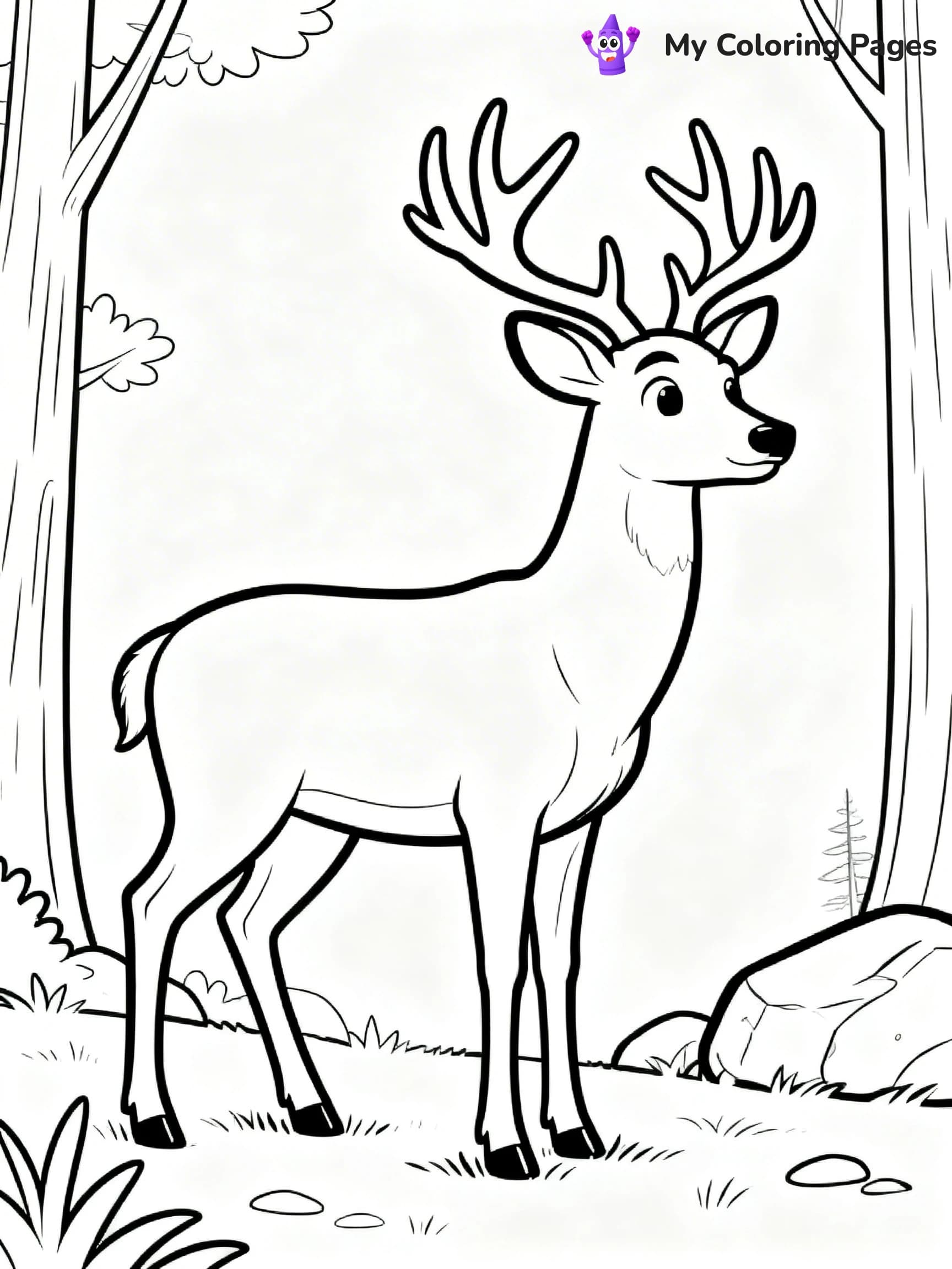White Tailed Deer Coloring Pages - 18