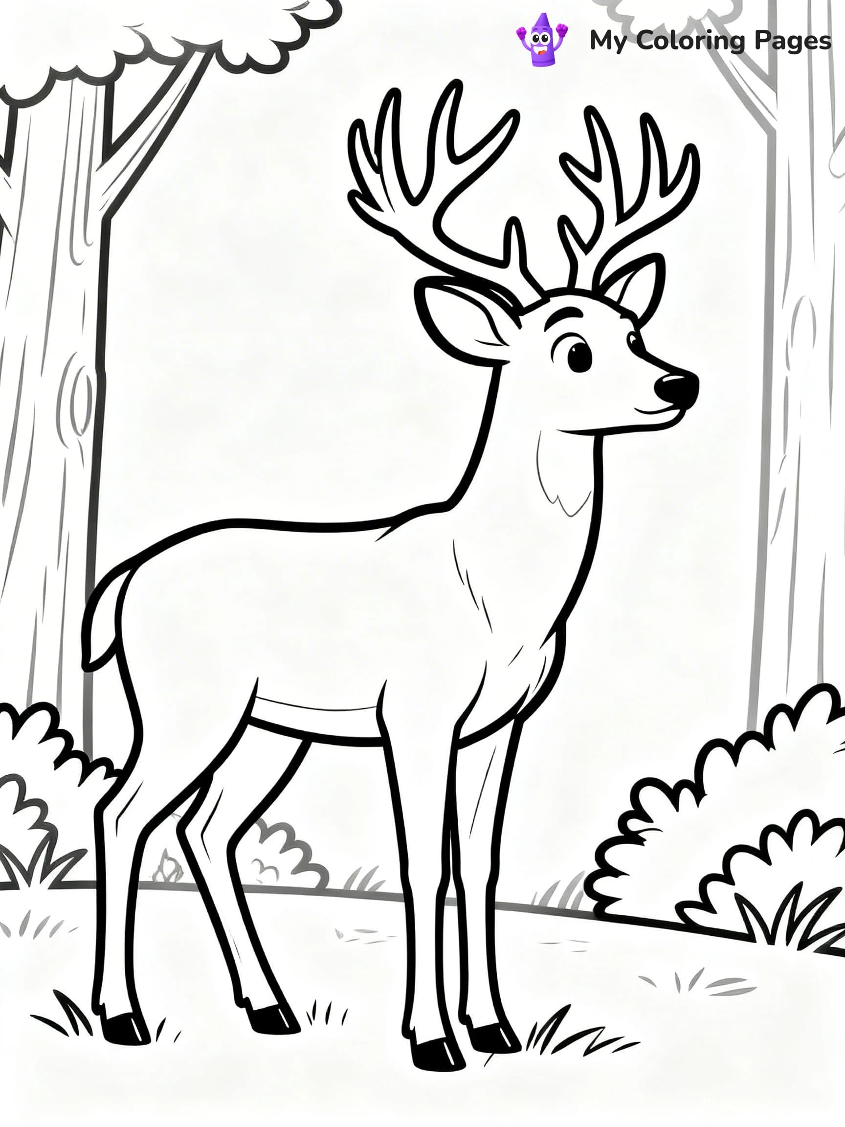 White Tailed Deer Coloring Pages - 16