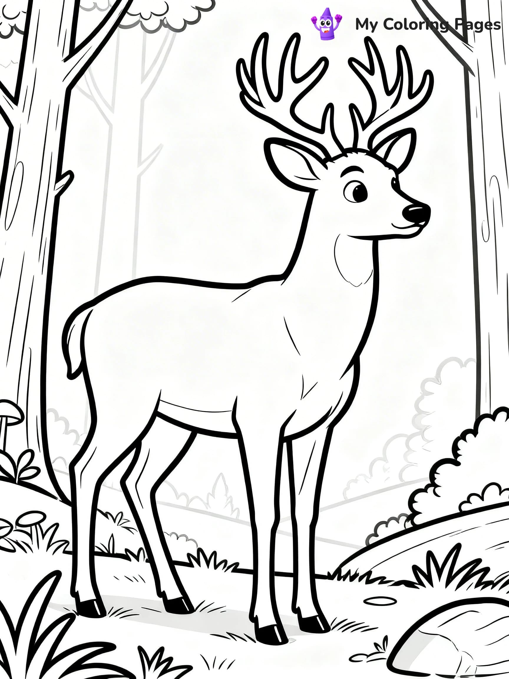 White Tailed Deer Coloring Pages - 15