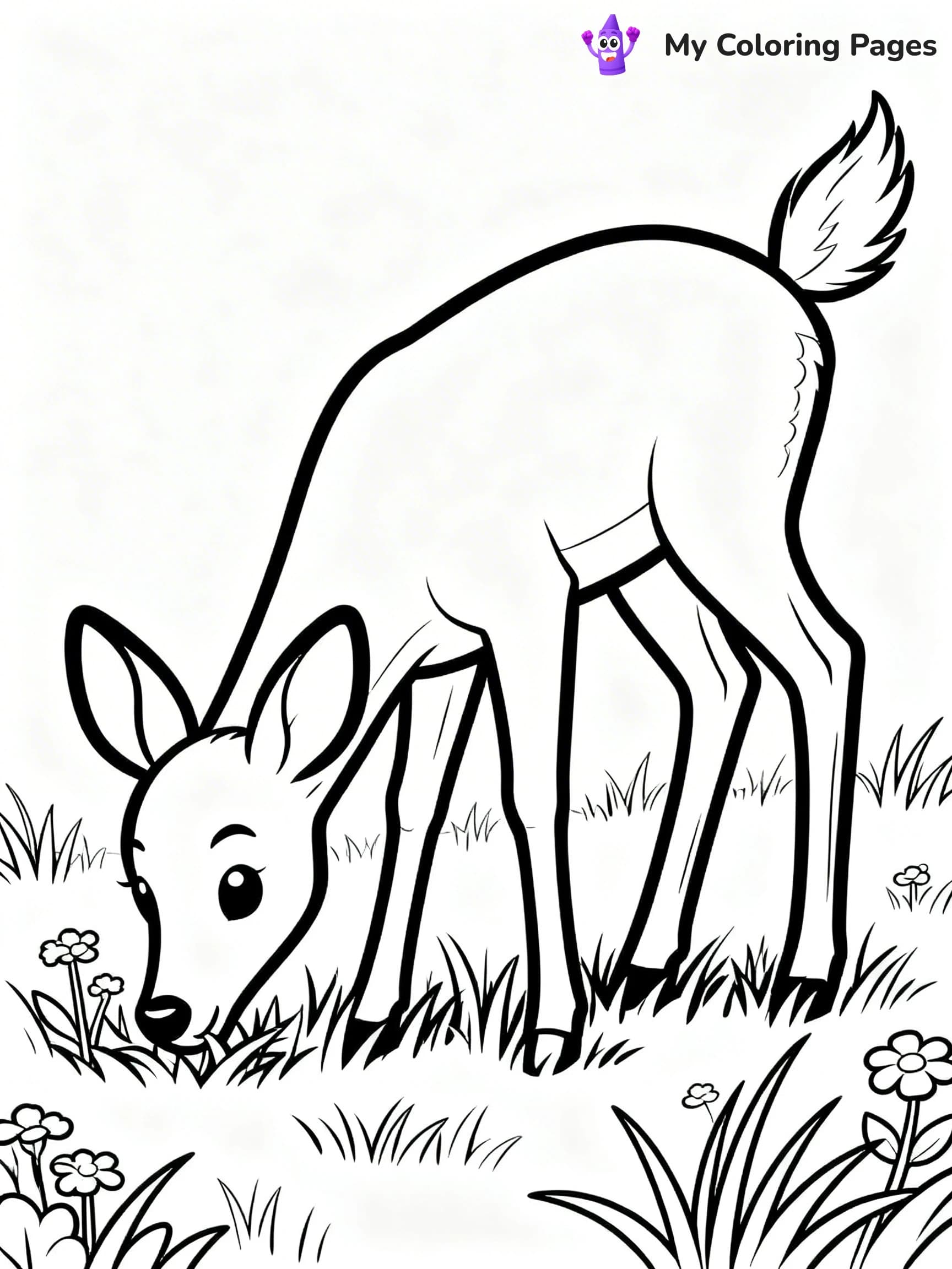 White Tailed Deer Coloring Pages - 11