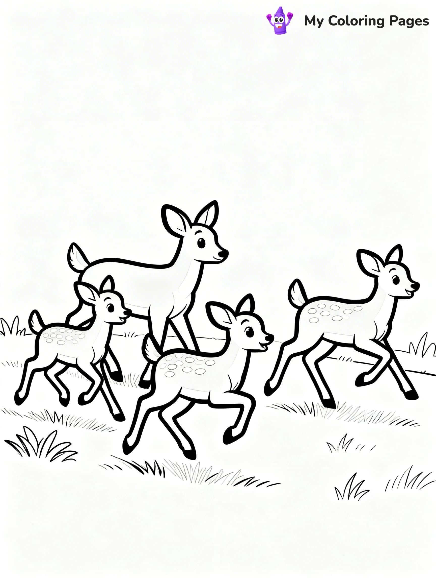 White Tailed Deer Coloring Pages - 1