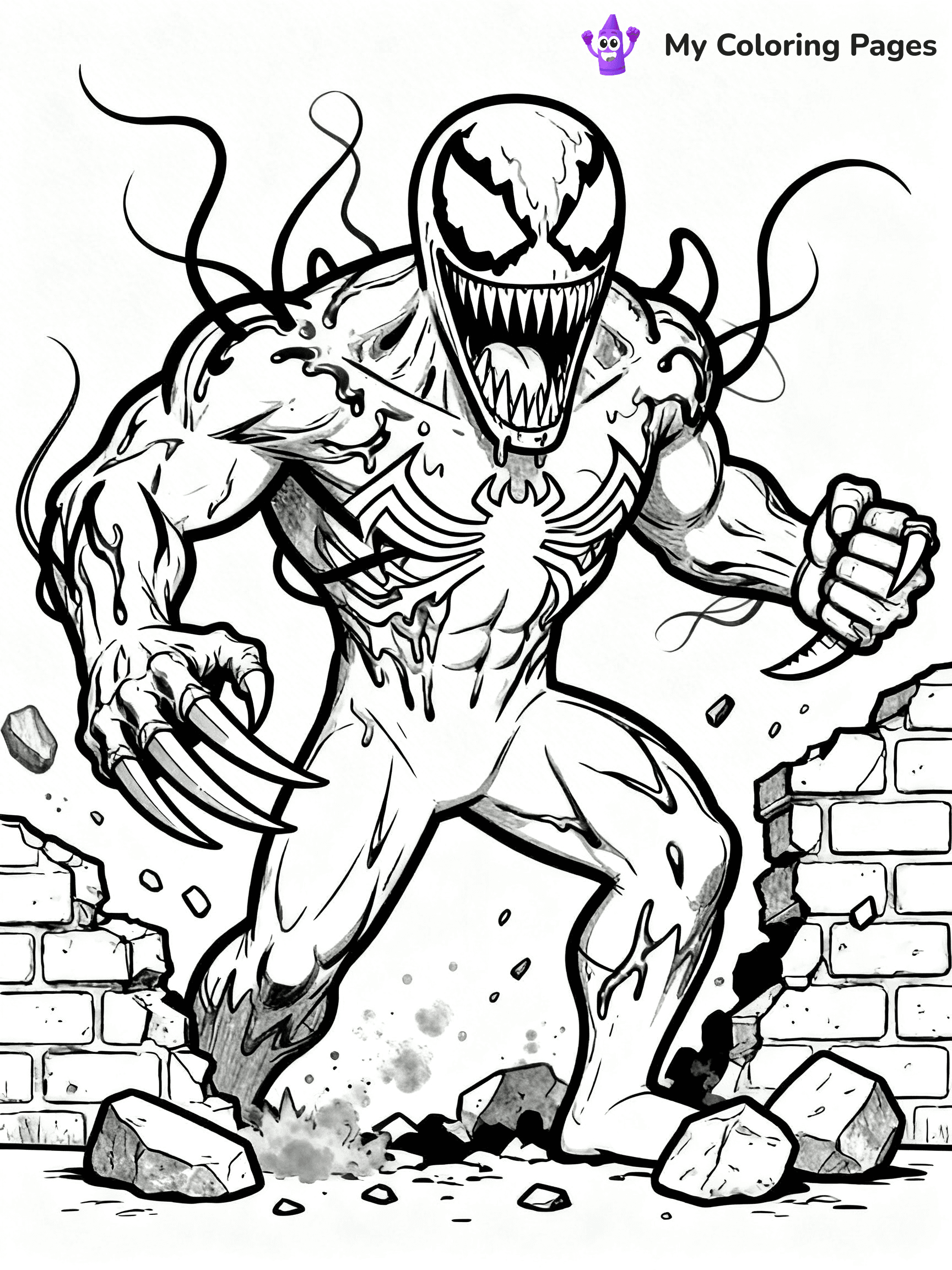 Venom And Carnage Coloring Pages - 30
