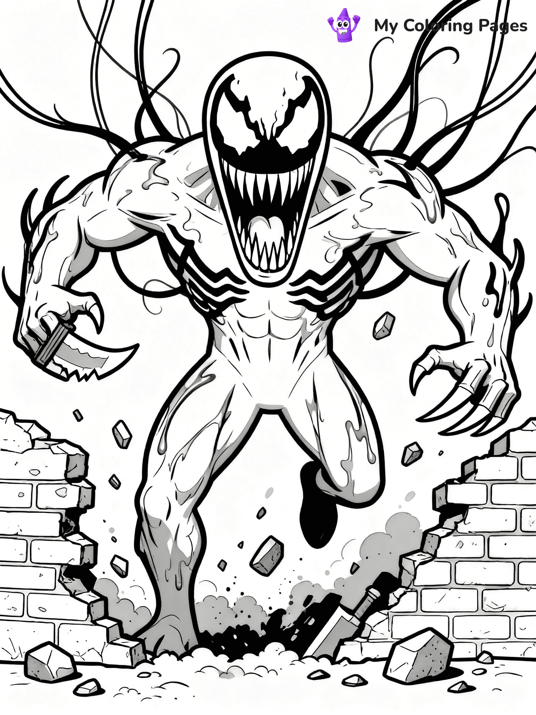 Venom And Carnage Coloring Pages - 26