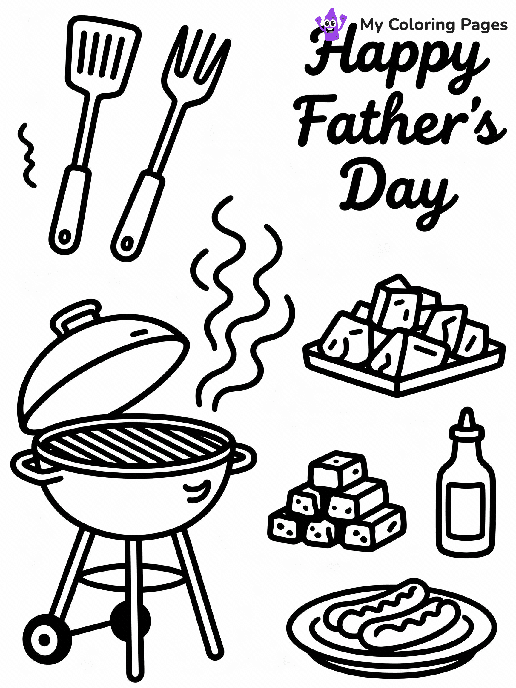 Happy Fathers Day Coloring Pages - 55