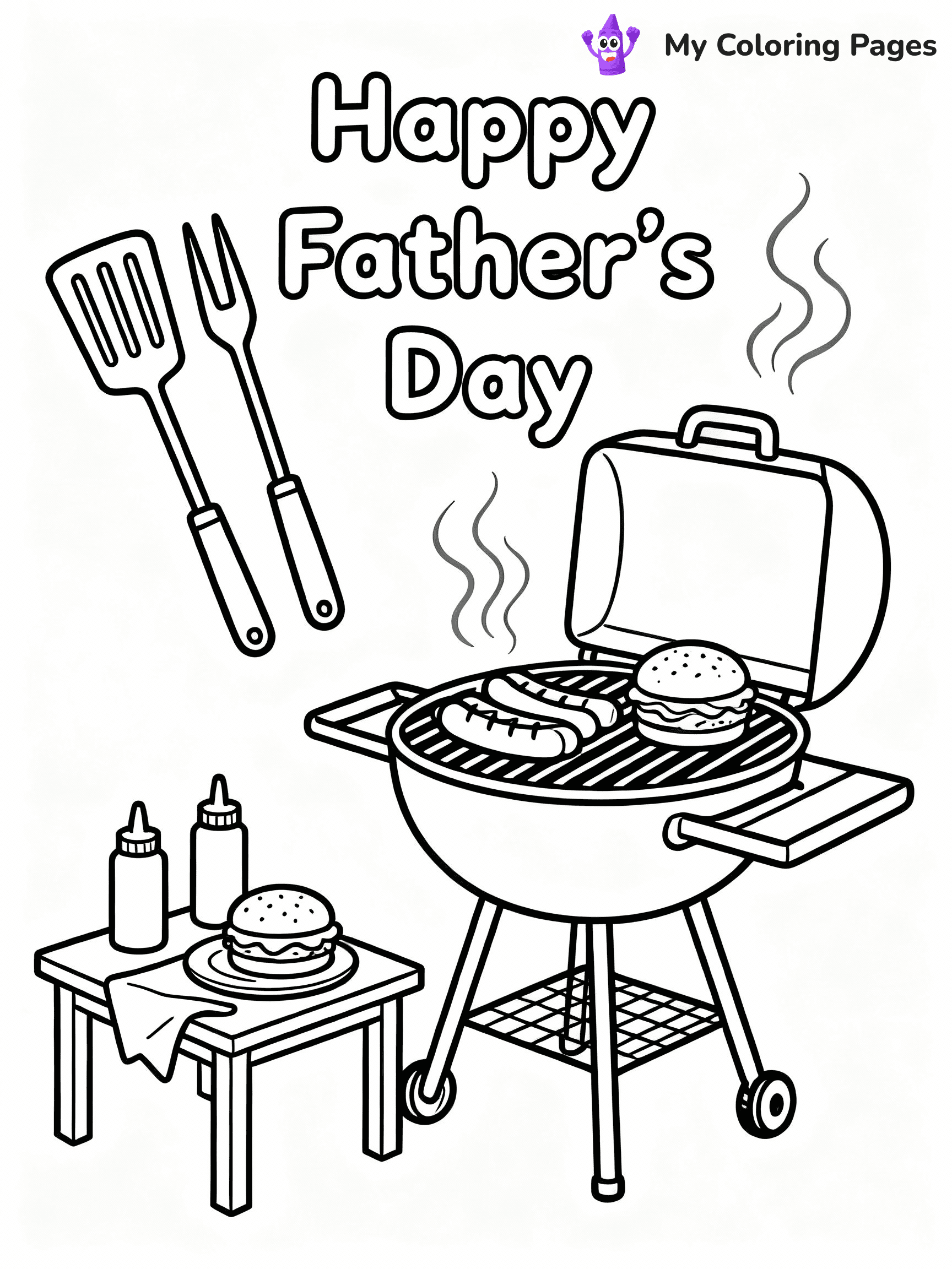 Happy Fathers Day Coloring Pages - 50
