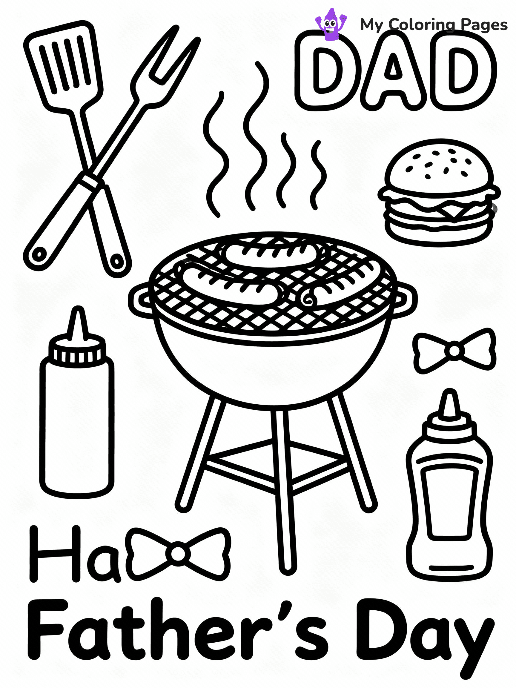 Happy Fathers Day Coloring Pages - 48