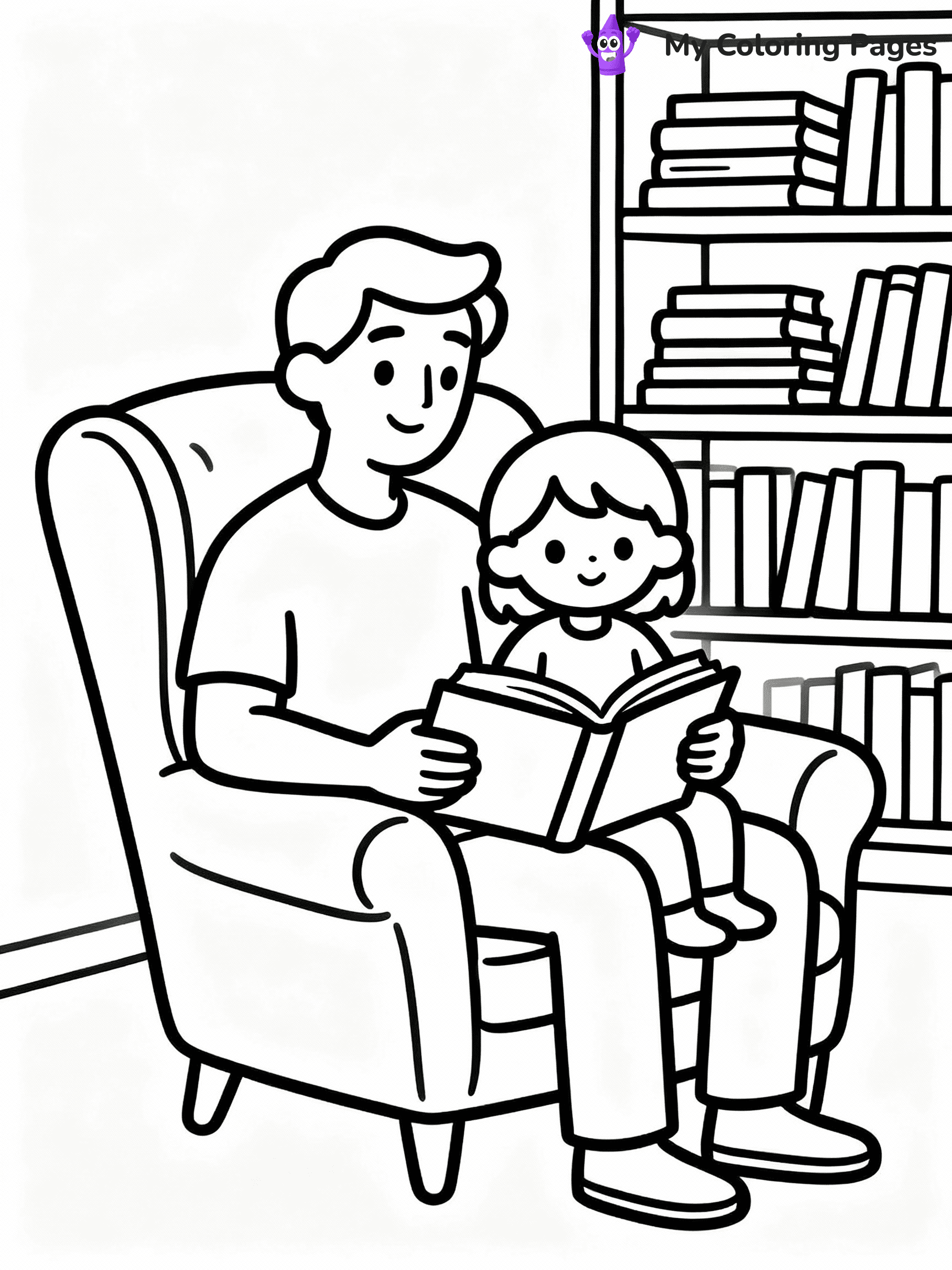 Happy Fathers Day Coloring Pages - 1