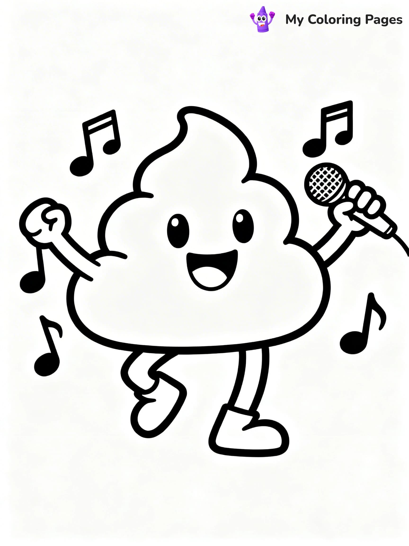Poop Coloring Pages - 1