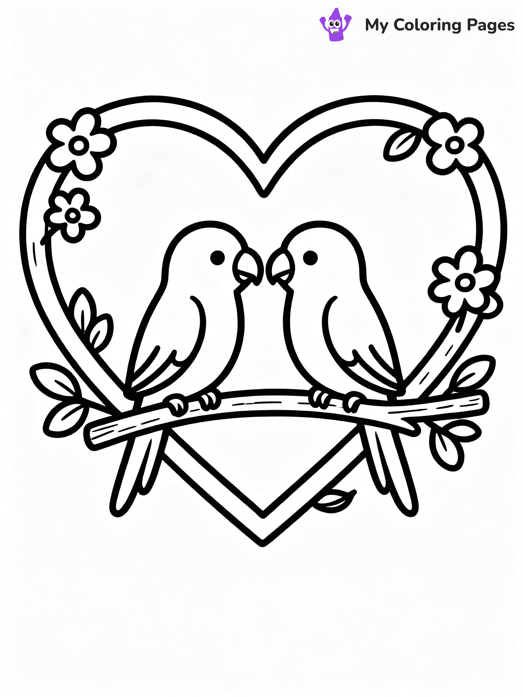 Cute Valentine Coloring Pages - 16