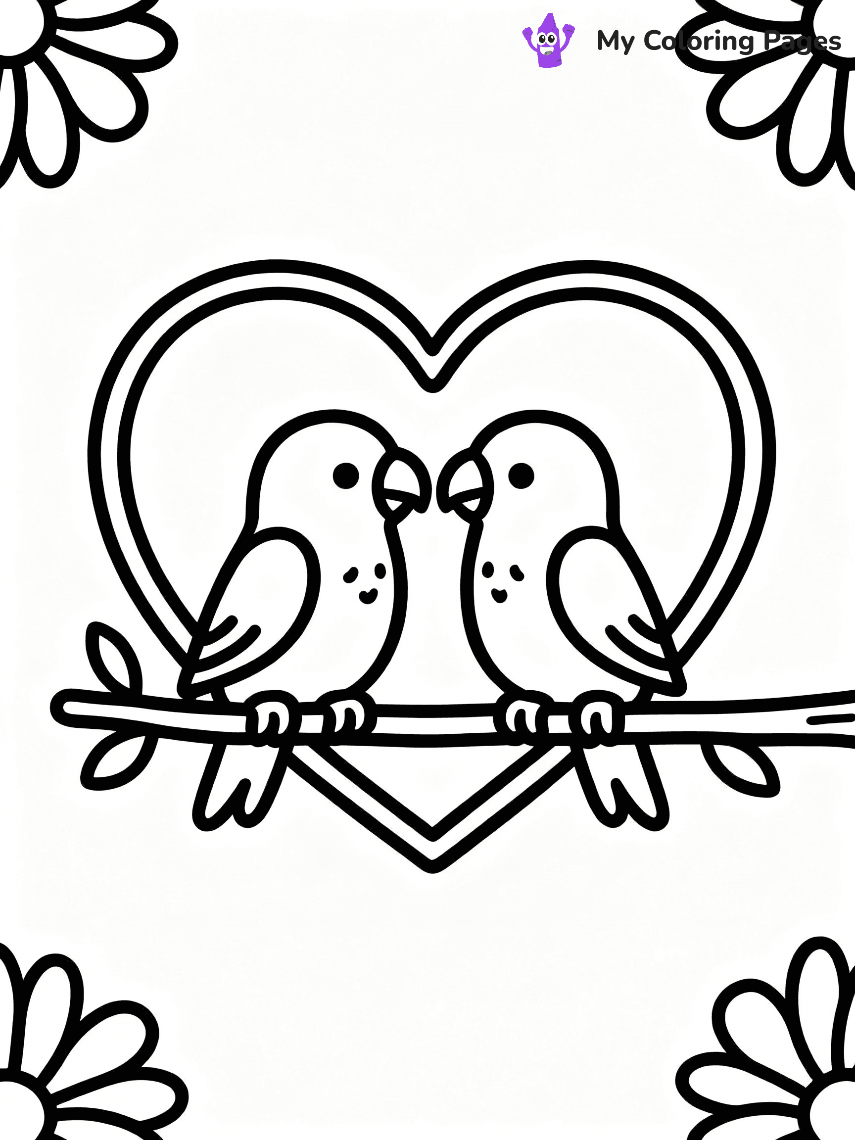 Cute Valentine Coloring Pages - 15
