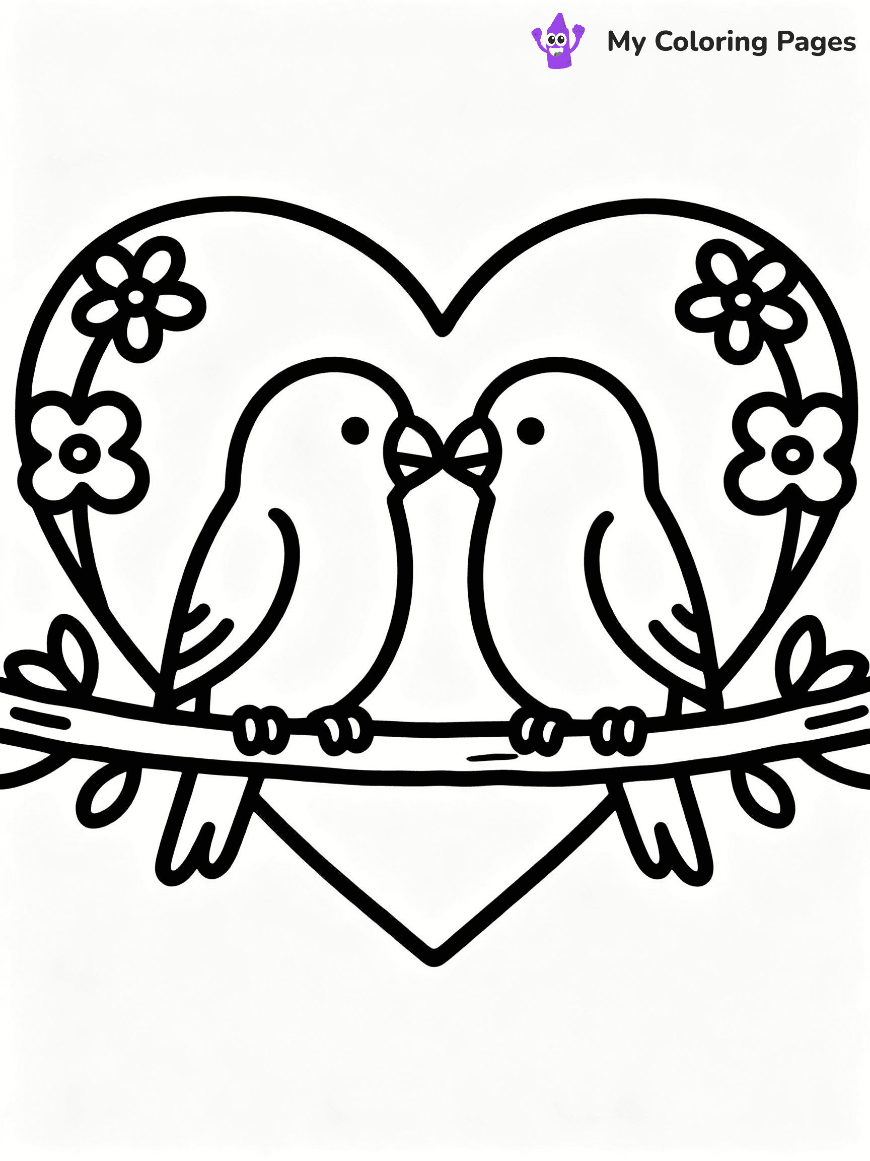 Cute Valentine Coloring Pages - 13