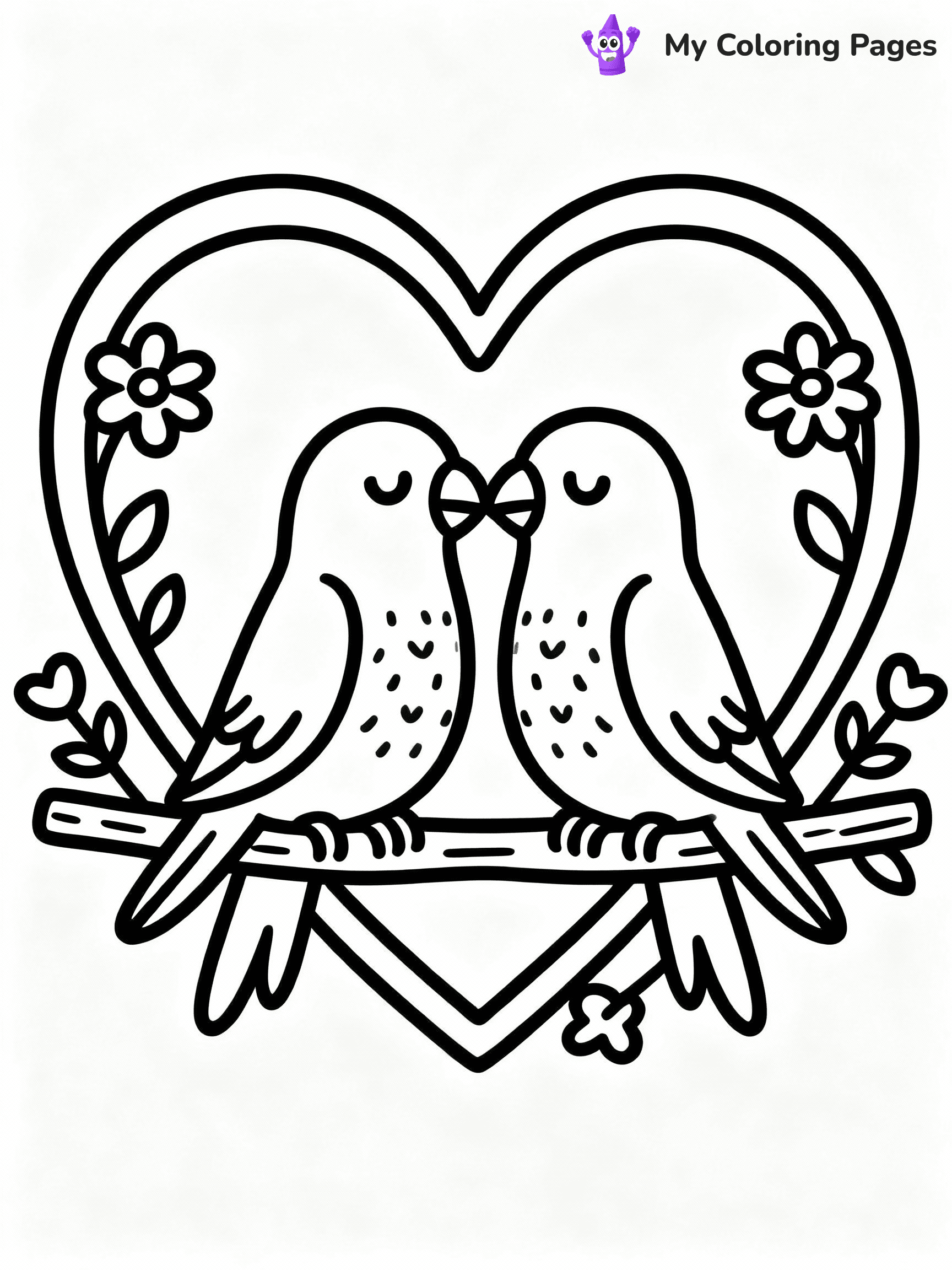 Cute Valentine Coloring Pages - 12