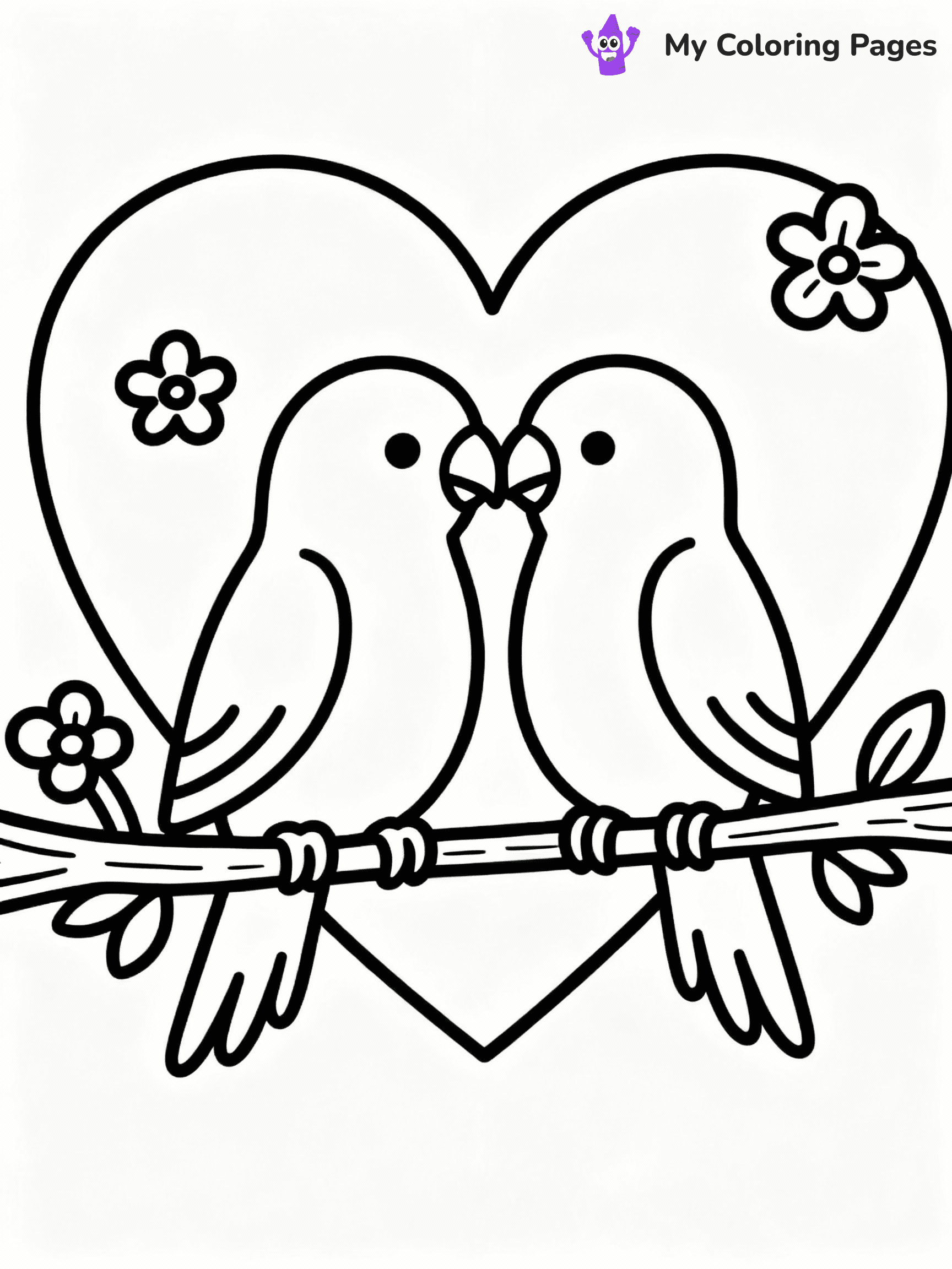 Cute Valentine Coloring Pages - 11