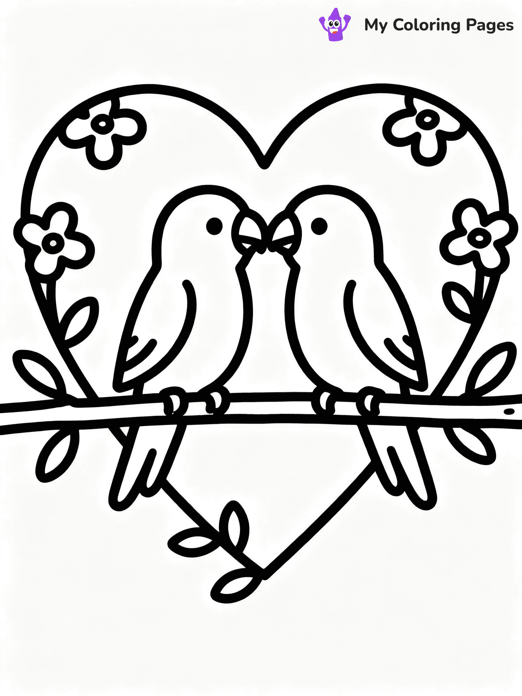 Cute Valentine Coloring Pages - 10