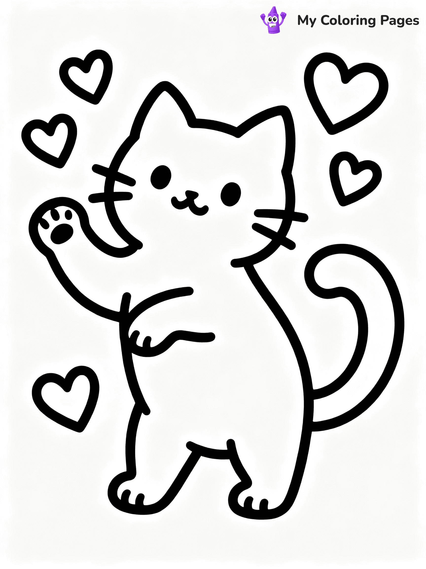 Cute Valentine Coloring Pages - 4