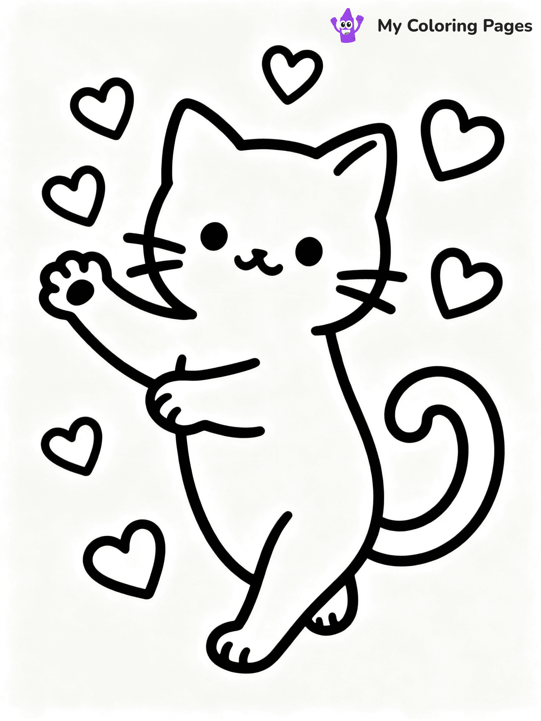 Cute Valentine Coloring Pages - 1