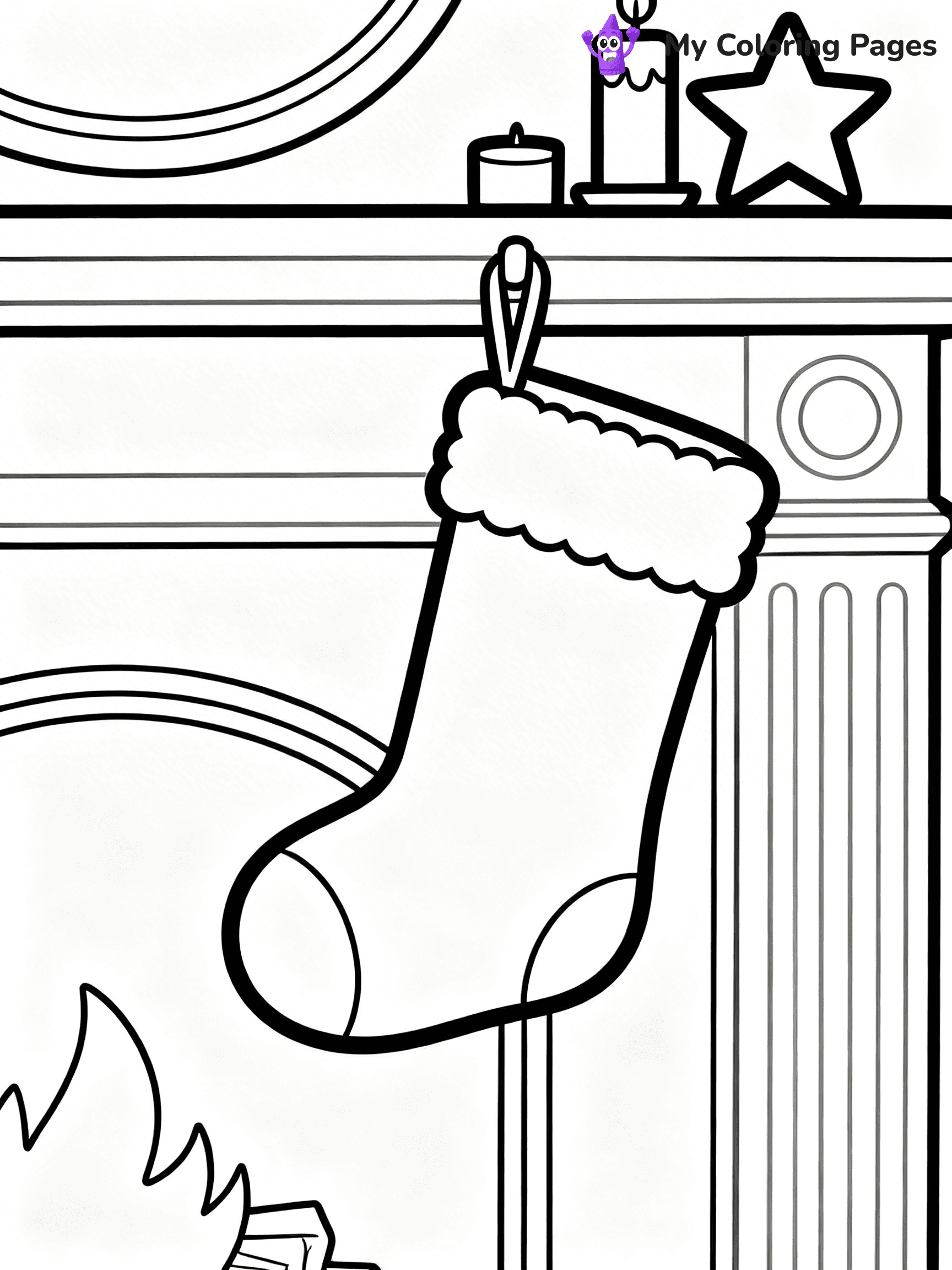 Christmas Stocking Coloring Pages - 81