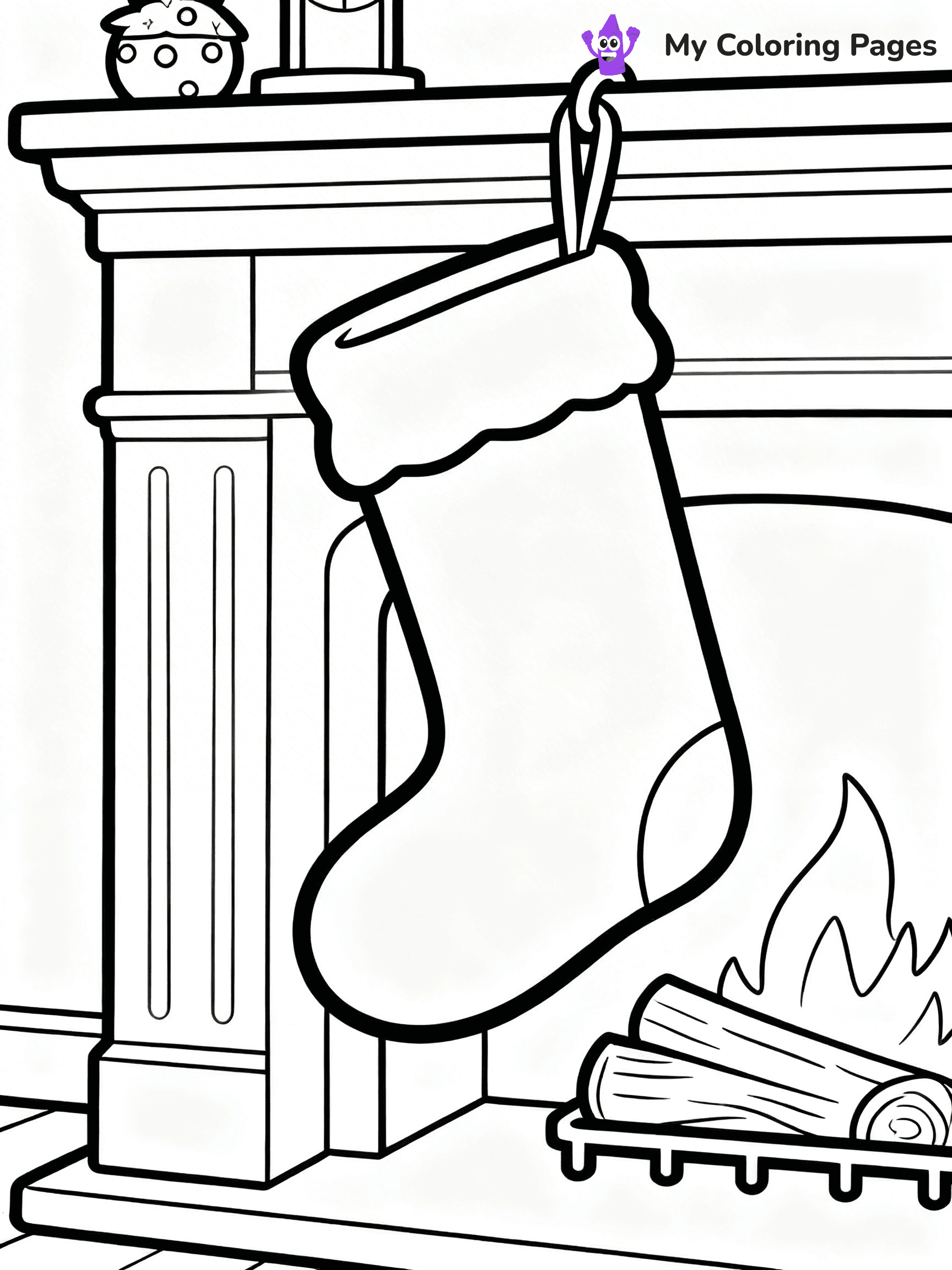 Christmas Stocking Coloring Pages - 77