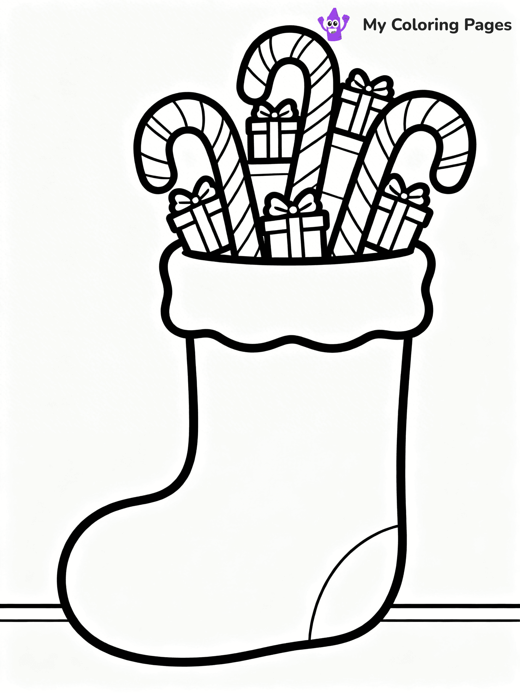 Christmas Stocking Coloring Pages - 74