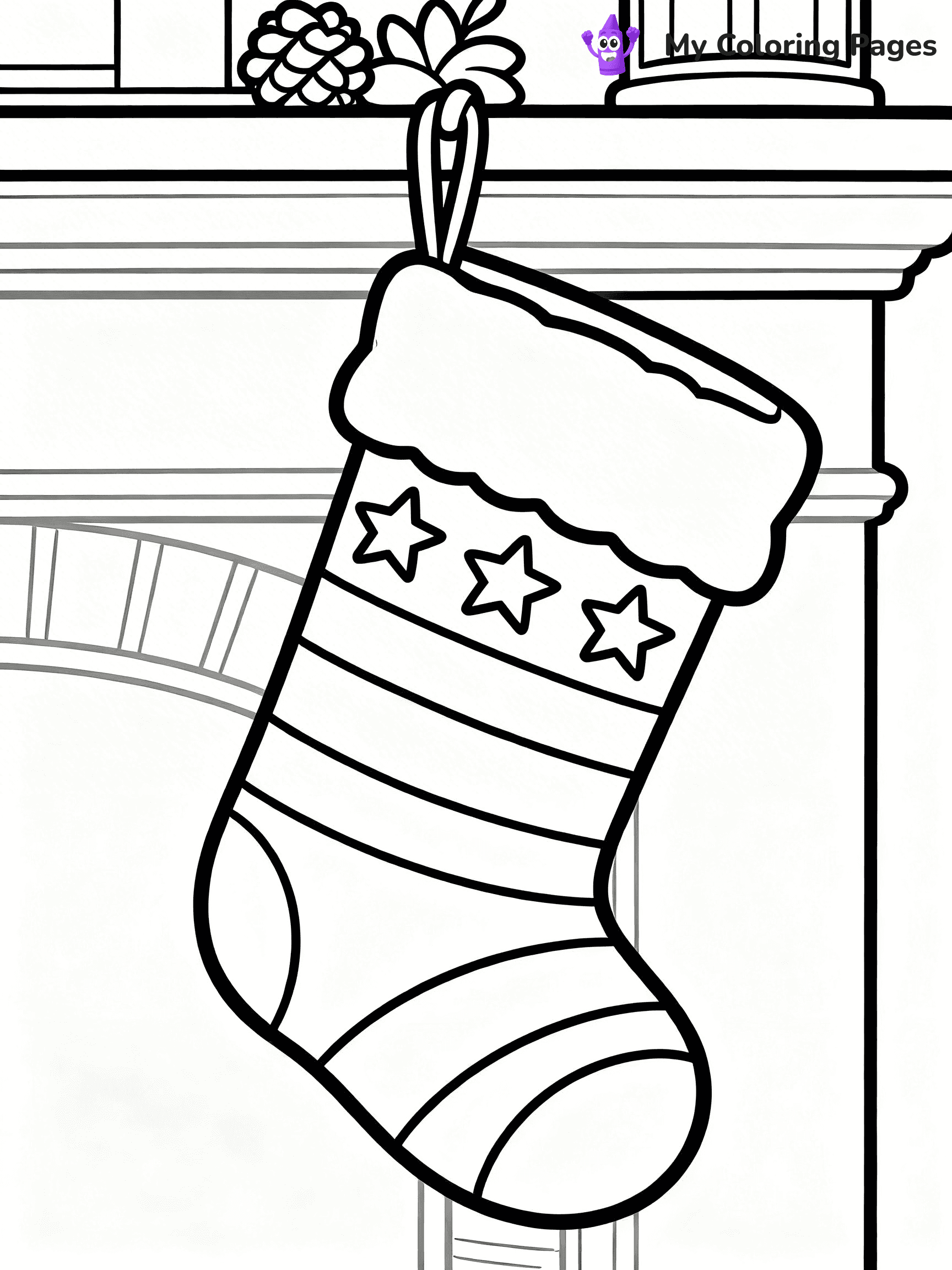 Christmas Stocking Coloring Pages - 67