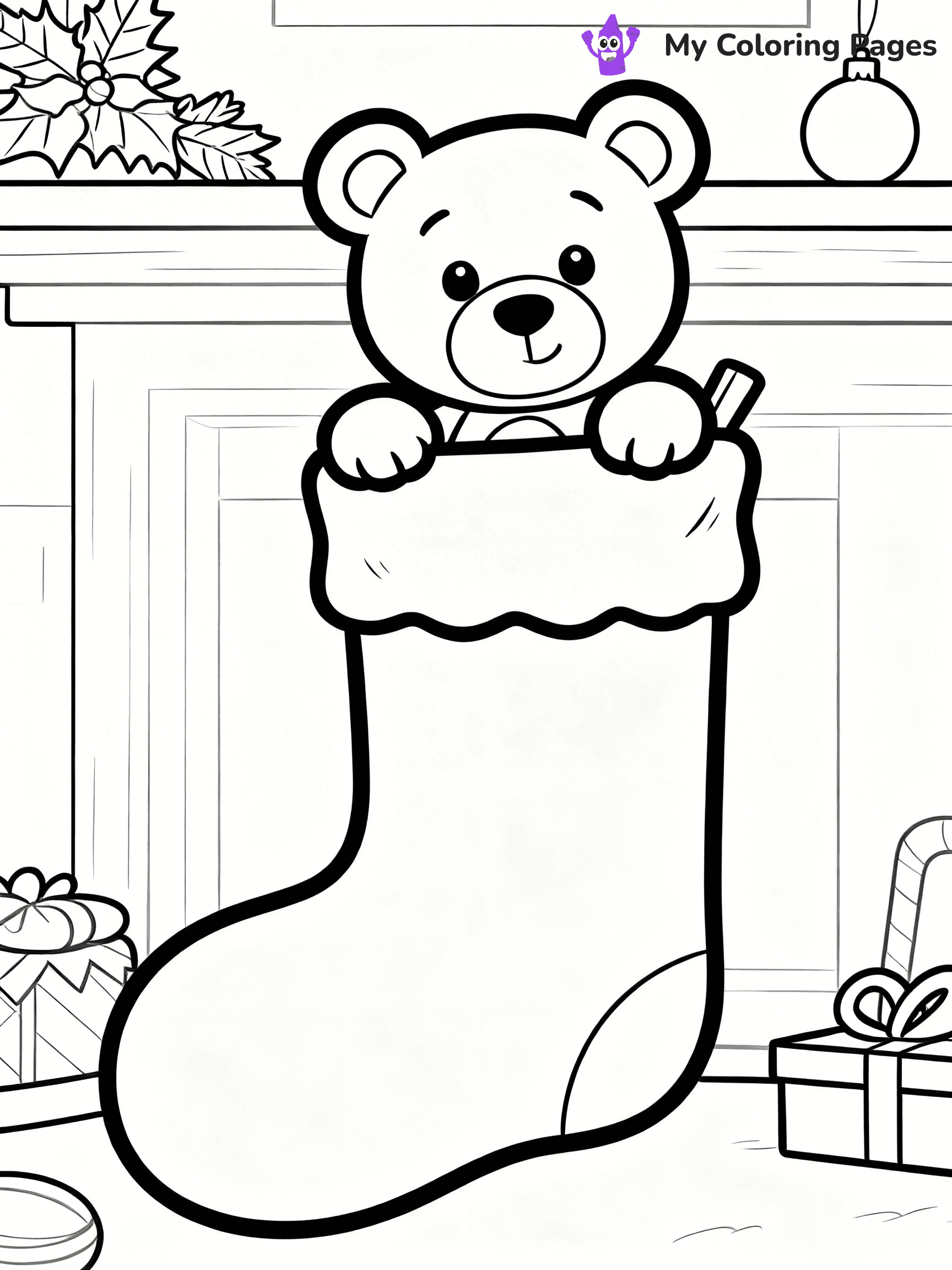Christmas Stocking Coloring Pages - 62